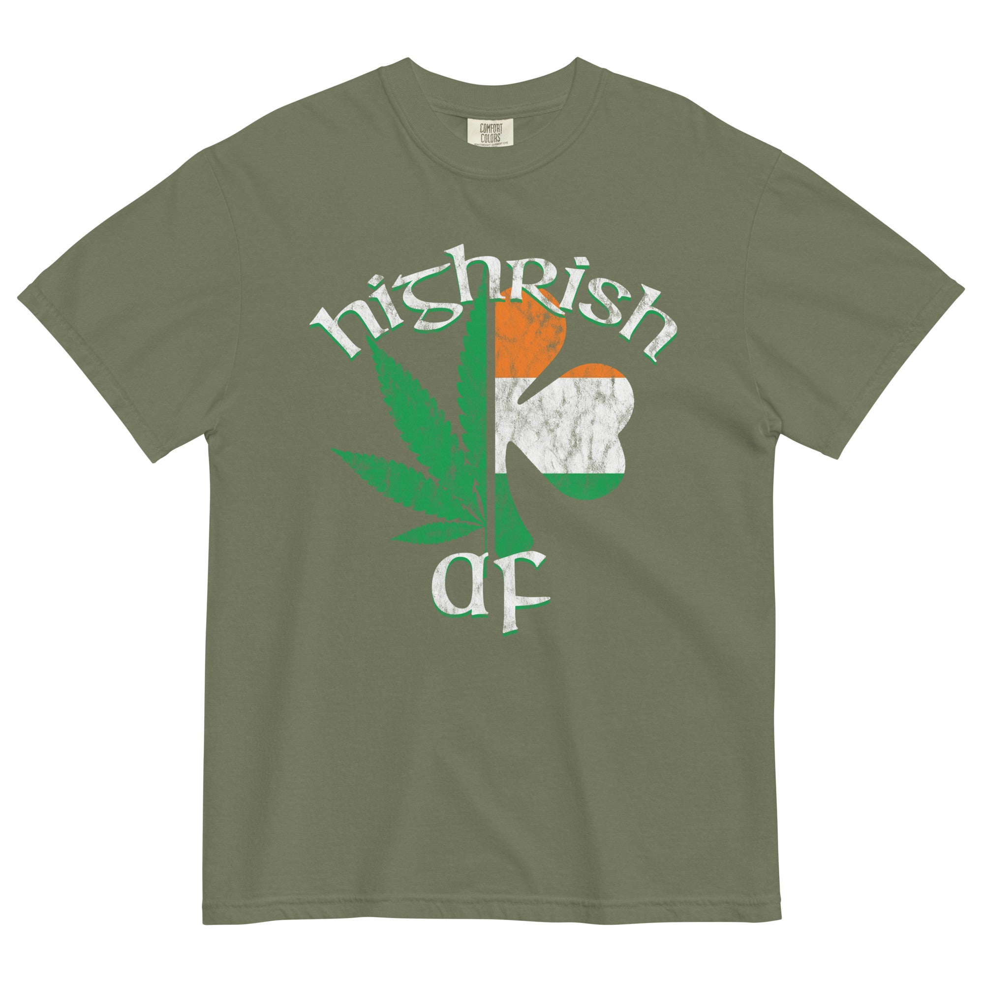 Highrish AF Tee | St. Patrick's Day Weed Shirt | Herbal Irish Swagger
