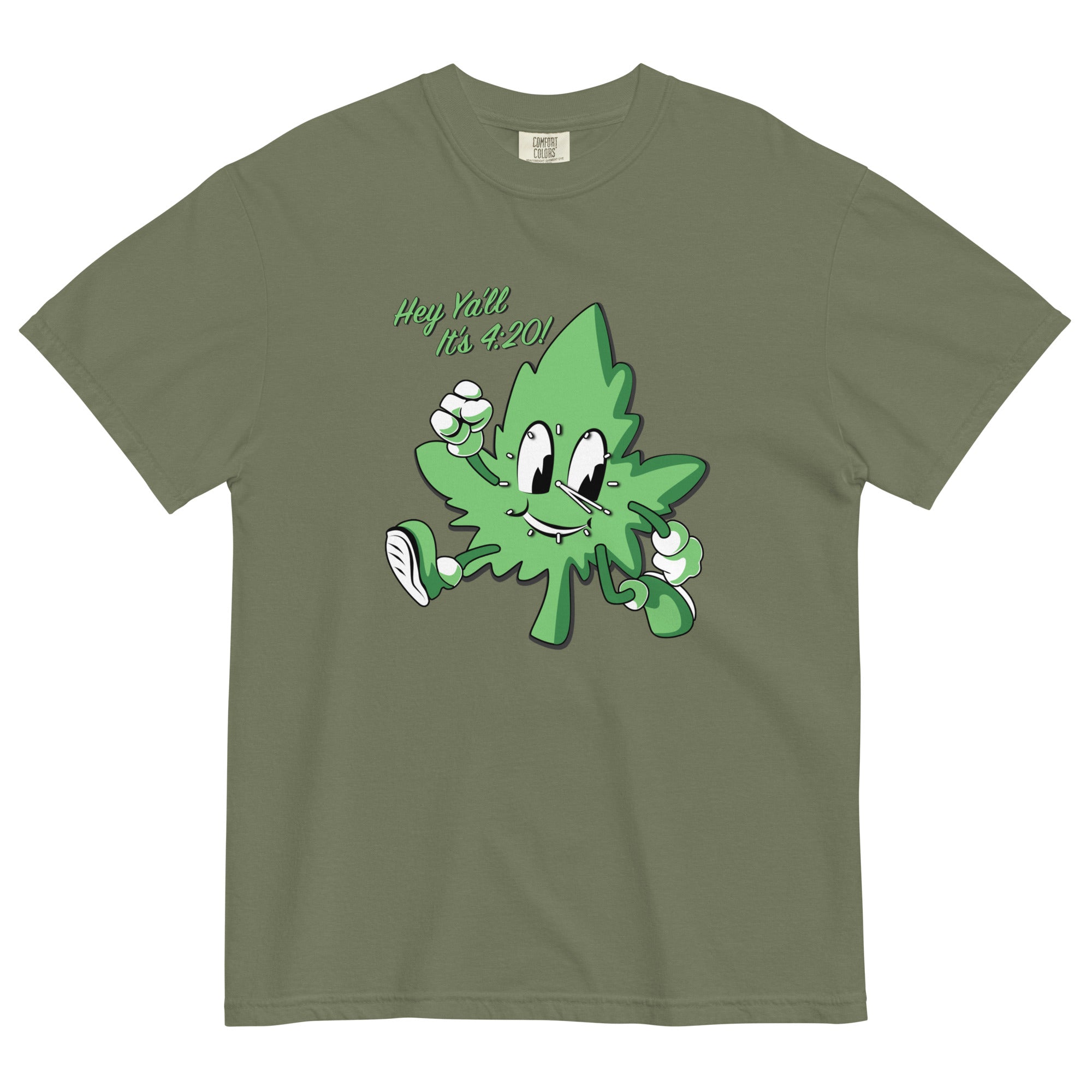 服/ファッション Weed t shirts Hey Y'all It's 4:20! Funny Weed T-Shirt with Cartoon Leaf – Perfect fo