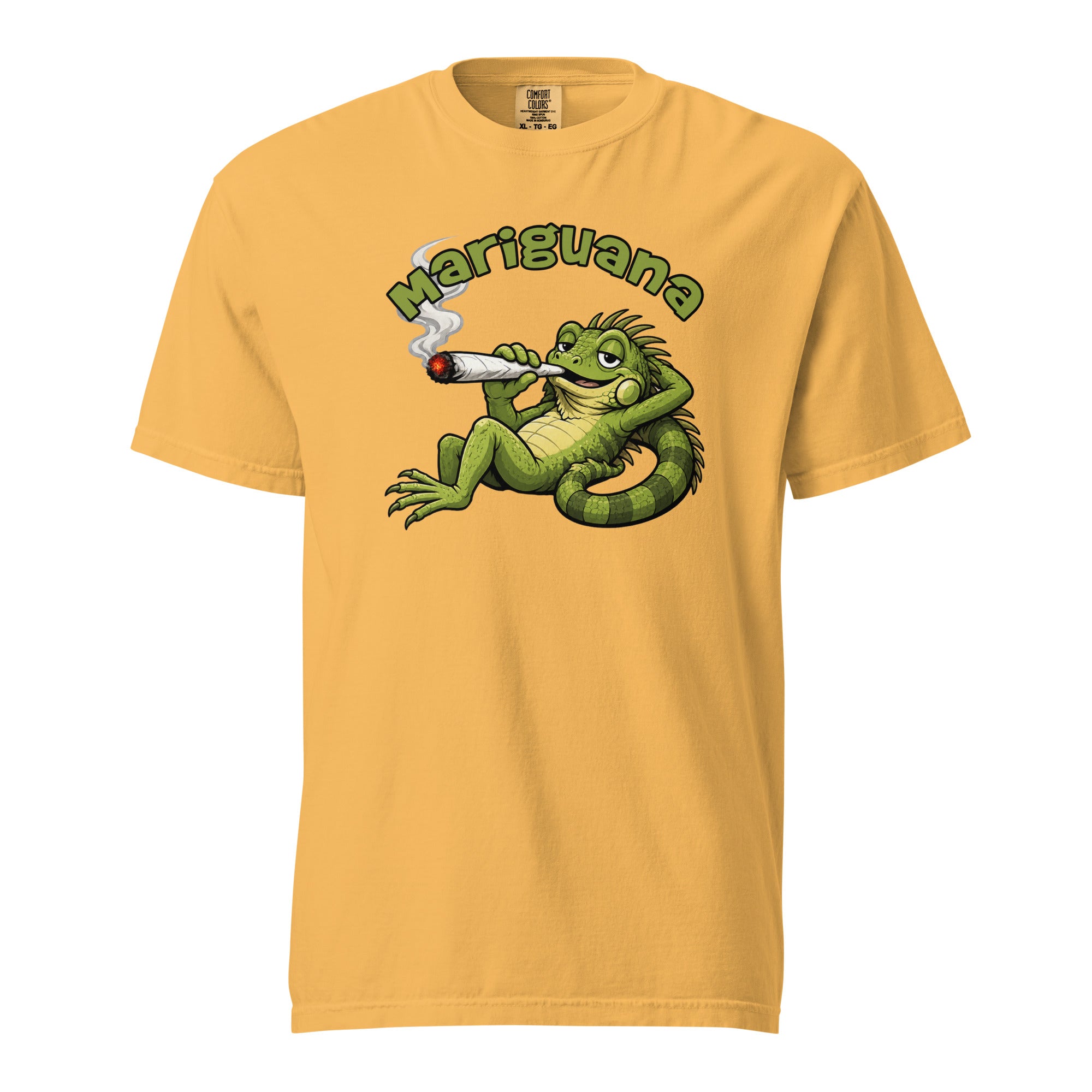 Mariguana Iguana T-Shirt, Funny Stoner Lizard Graphic Tee, Cannabis Humor Shirt, 420 Weed Joke Gift, Magic Leaf Tees