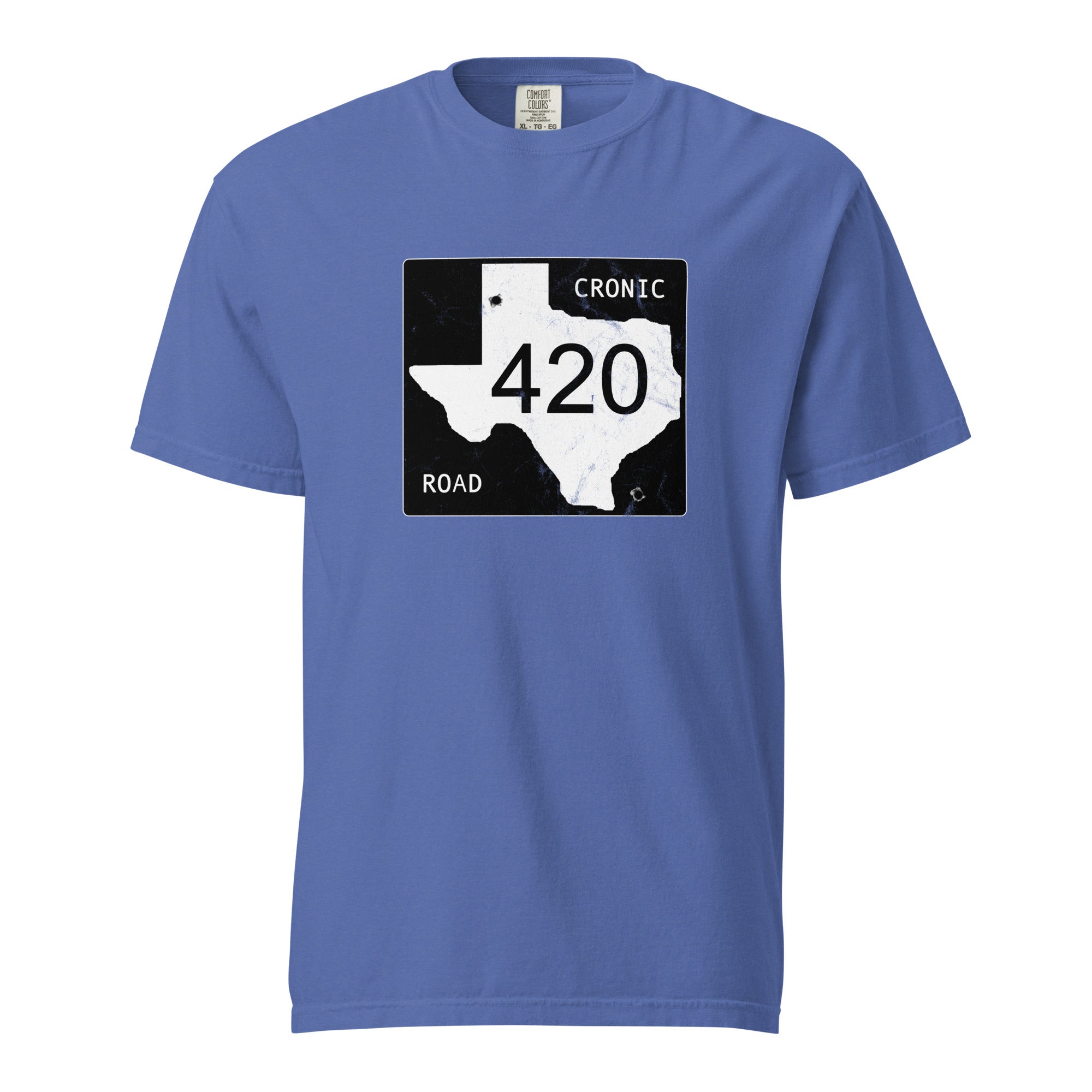420 Cronic Road Texas Highway Sign T-Shirt | Funny Cannabis Road Sign Graphic Tee | Magic Leaf Tees
