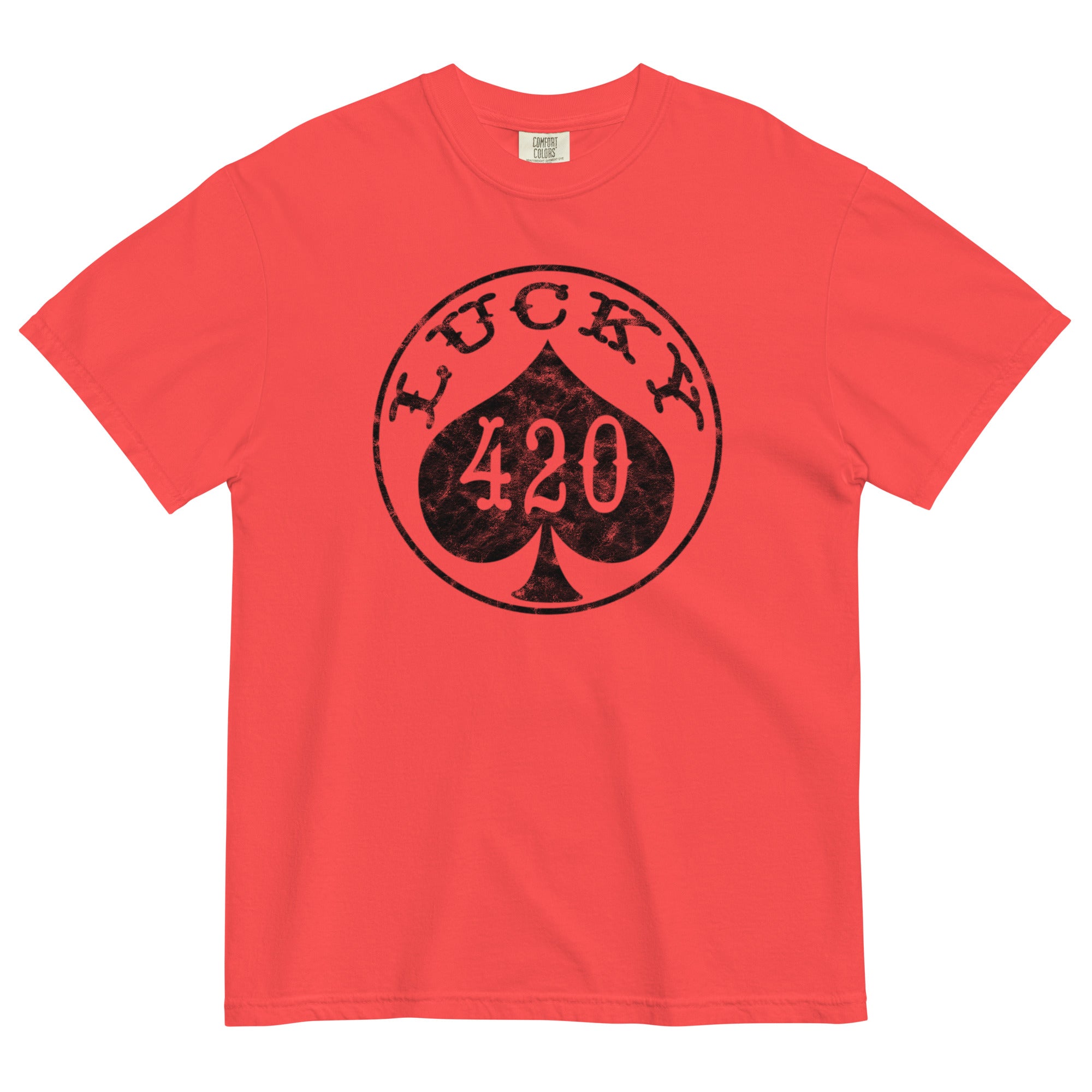 Lucky 420 T-Shirt – Weed-Themed Casino Poker Chip Design | Magic Leaf Tees