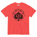 Lucky 420 T-Shirt – Weed-Themed Casino Poker Chip Design | Magic Leaf Tees