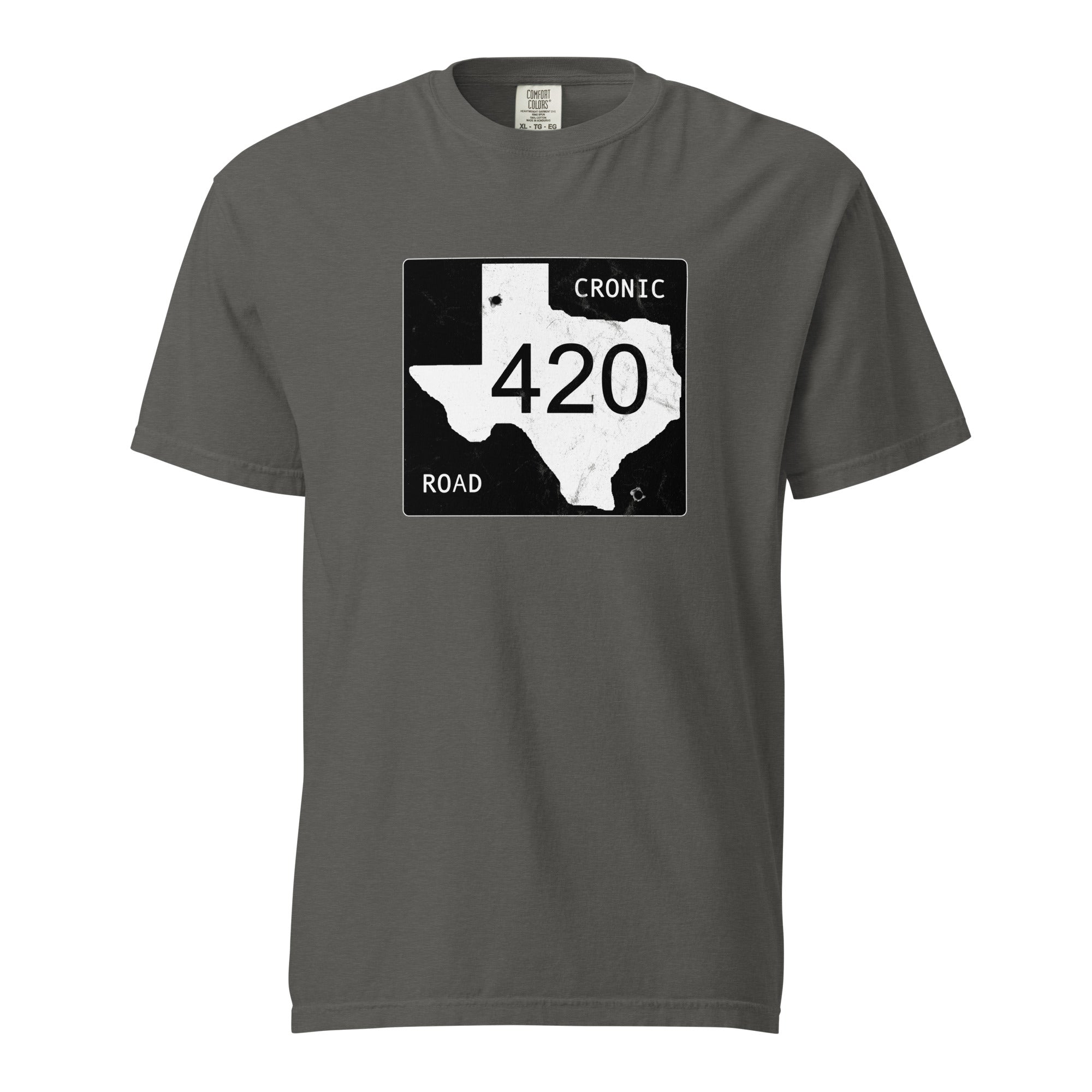 420 Cronic Road Texas Highway Sign T-Shirt | Funny Cannabis Road Sign Graphic Tee | Magic Leaf Tees