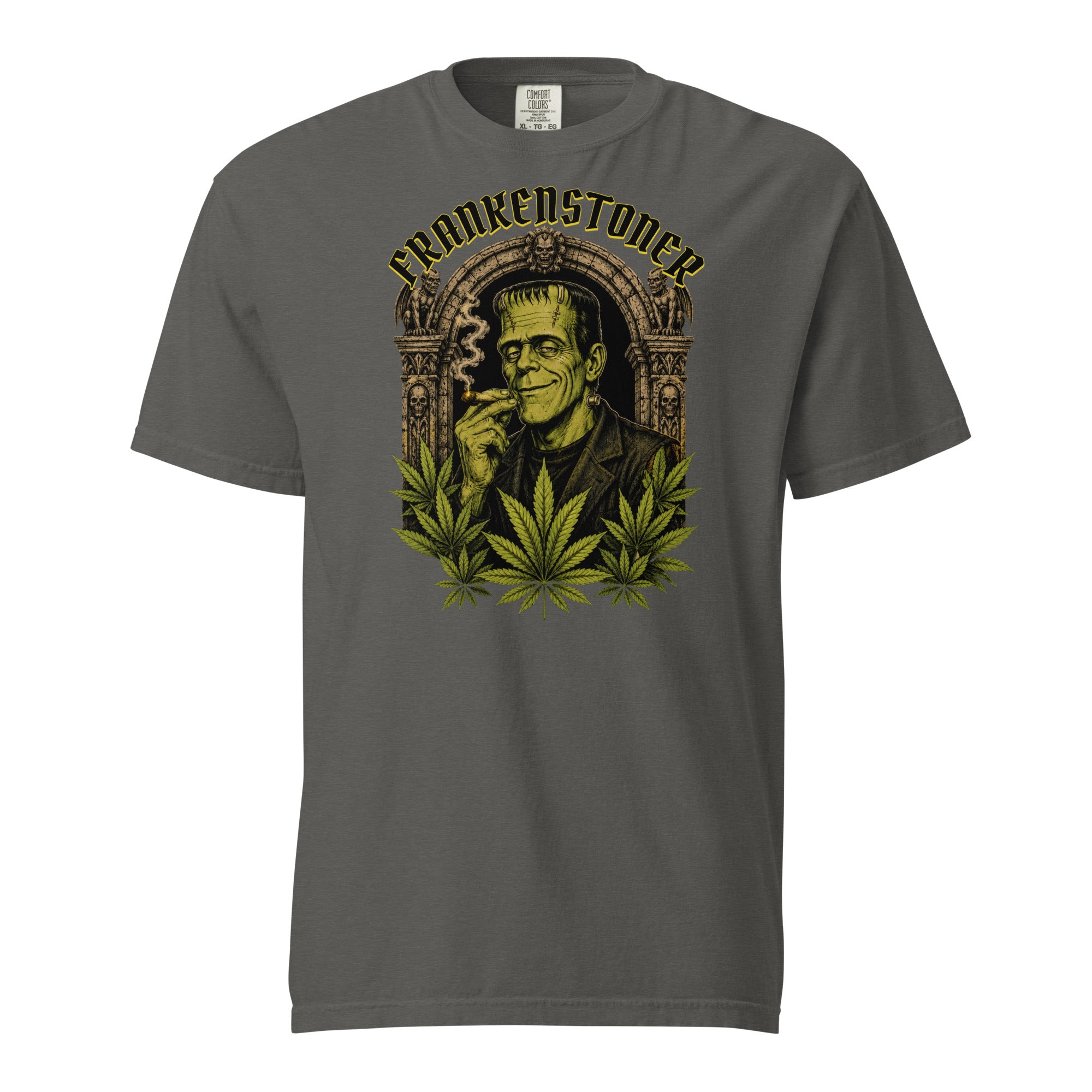 Frankenstoner T-Shirt, Funny Frankenstein Weed Tee, Retro Horror Cannabis Monster Shirt