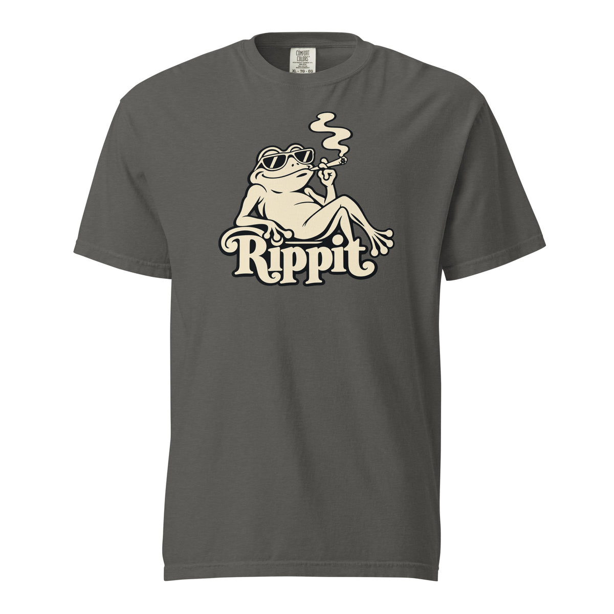 Rippit Frog T-Shirt, Funny Stoner Frog Tee, Retro Cannabis Mascot 420 Graphic Shirt