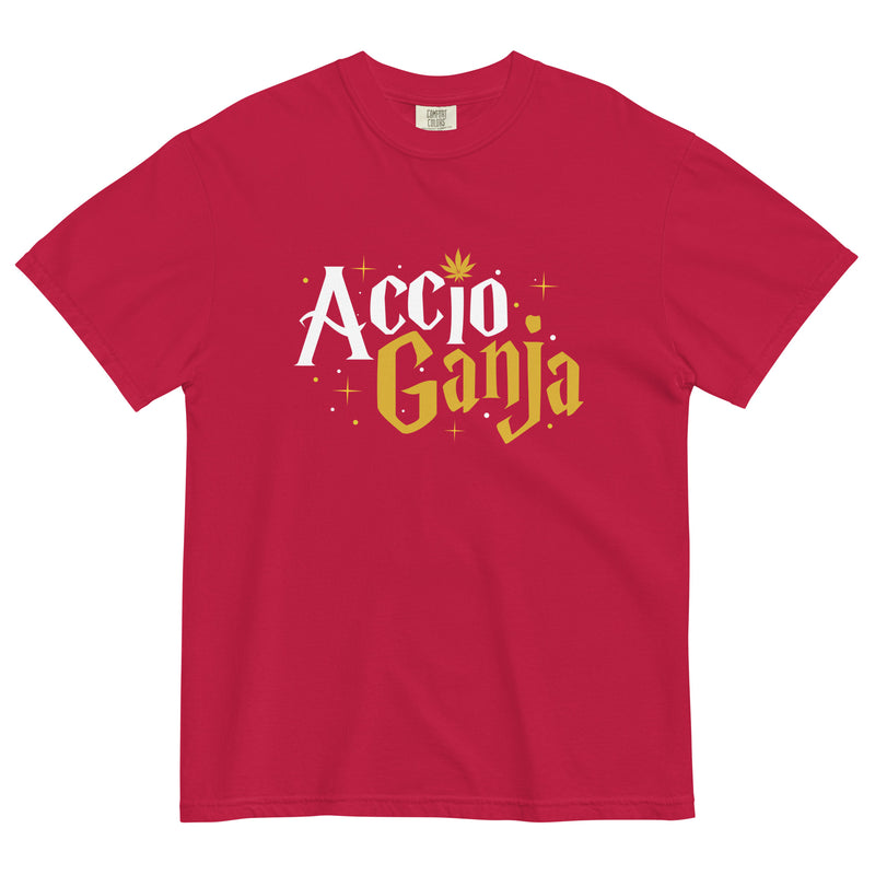 Accio Ganja Tee | Funny Magic Spell Cannabis Shirt | Funny Wizardry Fashion | Magic Leaf Tees
