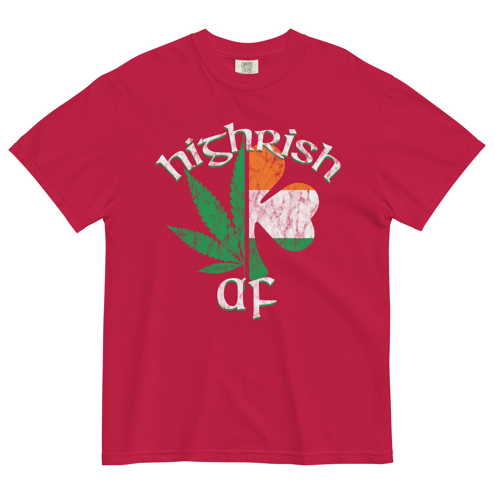 Highrish AF Tee | St. Patrick's Day Weed Shirt | Herbal Irish Swagger | Magic Leaf Tees