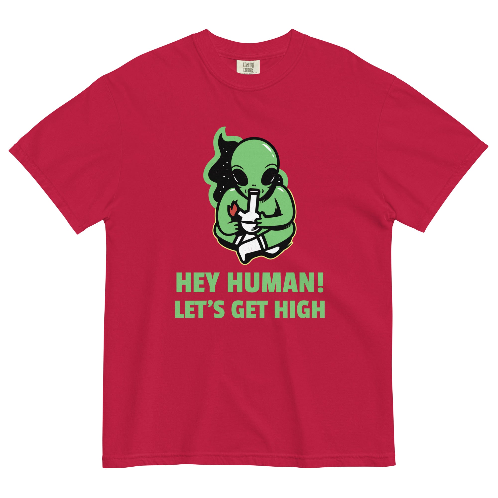 Interstellar High: Alien Smoking Bong Tee for Cosmic Cannabis Adventures! - Magic Leaf Tees