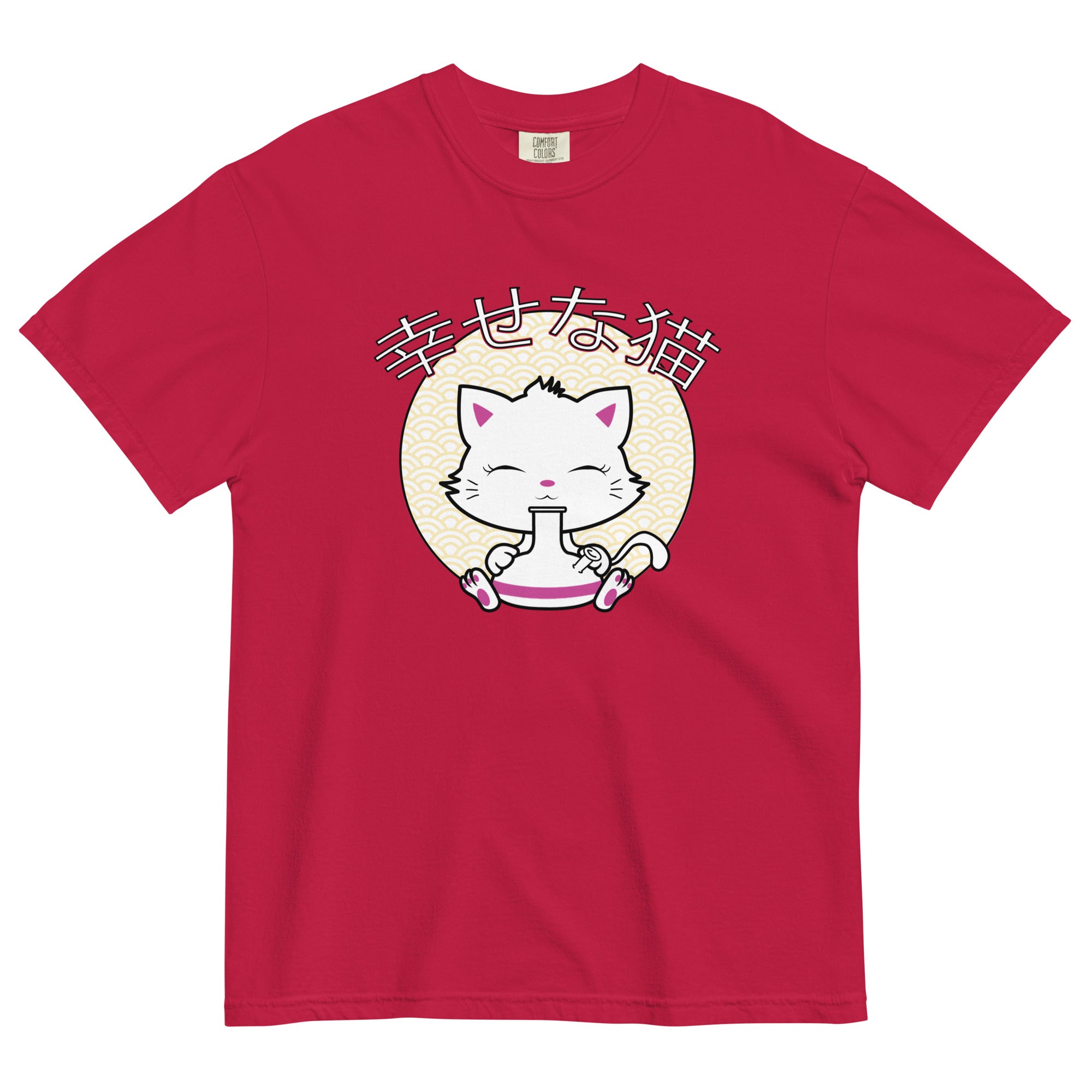 "Kawaii Happy Cat with Bong" Japanese Weed T-Shirt – Magic Leaf Tees