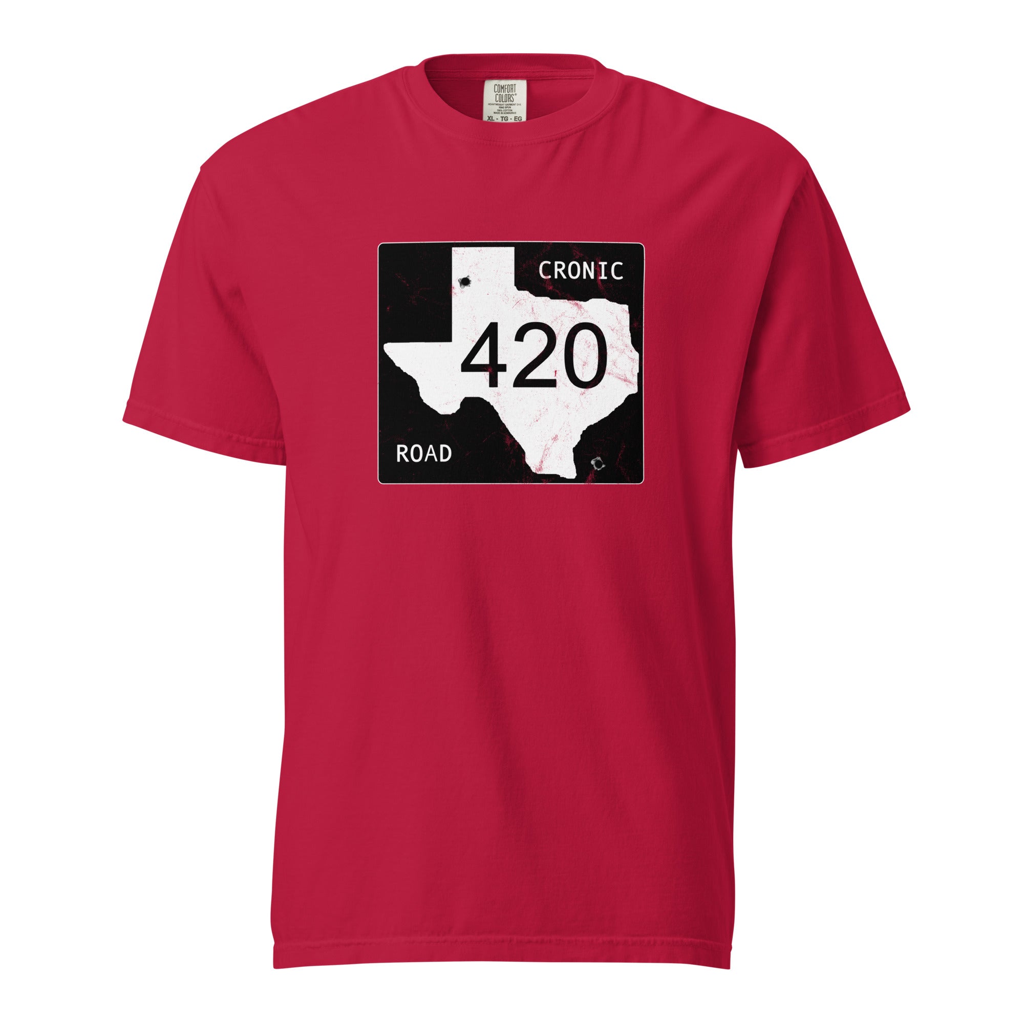 420 Cronic Road Texas Highway Sign T-Shirt | Funny Cannabis Road Sign Graphic Tee | Magic Leaf Tees