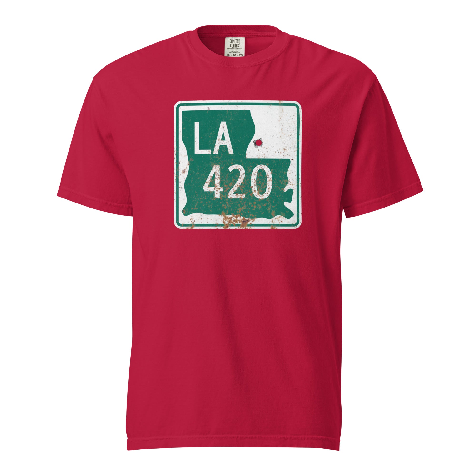 Louisiana 420 Highway Sign Weed Shirt | Bayou Cannabis Graphic Tee | Magic Leaf Tees