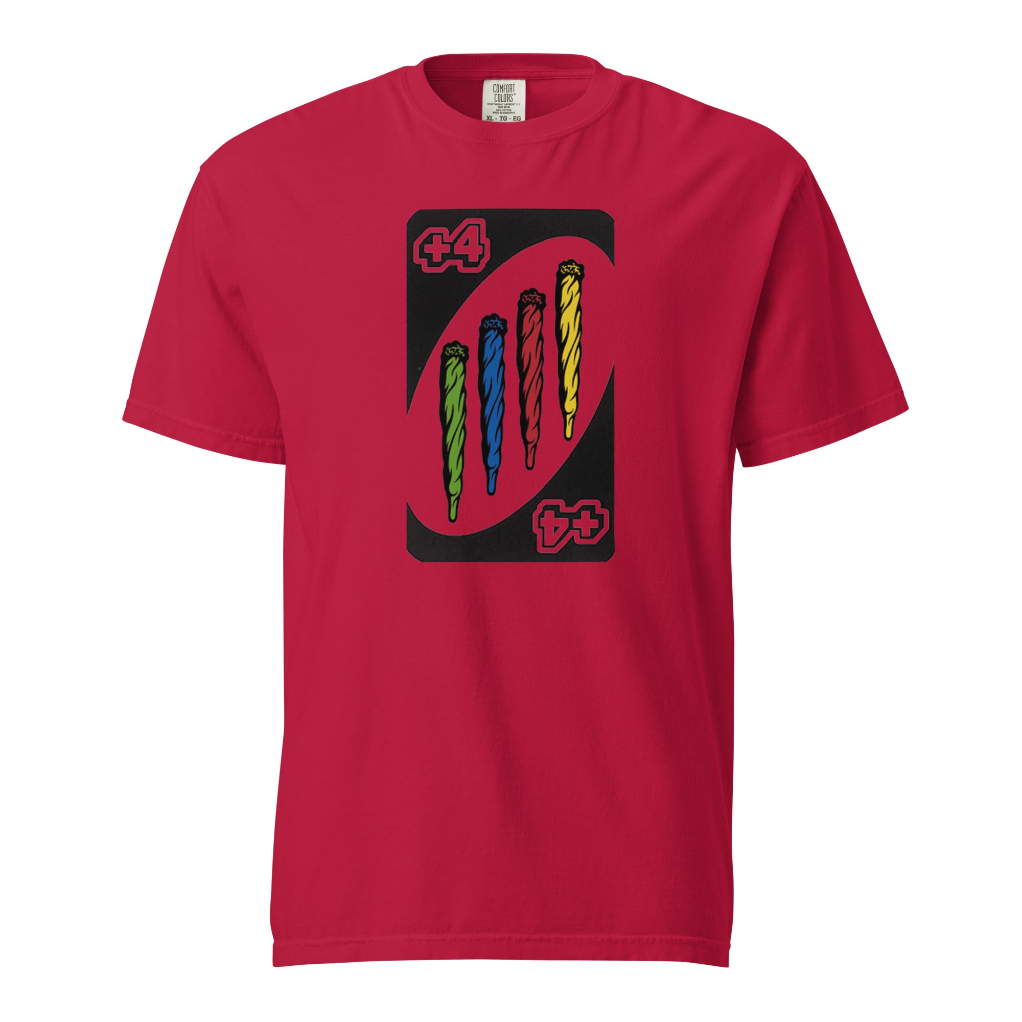 Draw Four Weed T-Shirt, Funny Cannabis Card Game Tee, +4 Joint 420 Graphic Shirt, Magic Leaf Tees