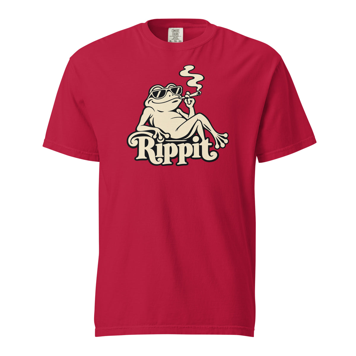 Rippit Frog T-Shirt, Funny Stoner Frog Tee, Retro Cannabis Mascot 420 Graphic Shirt