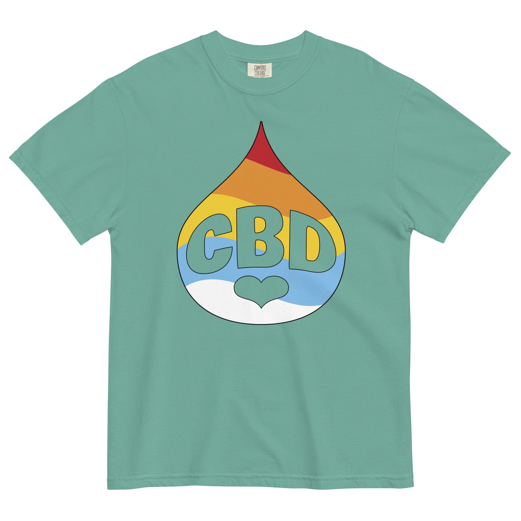 Vibrant CBD Drop Tee | Medical Marijuana Shirt | Colorful Cannabis Elegance | Magic Leaf Tees