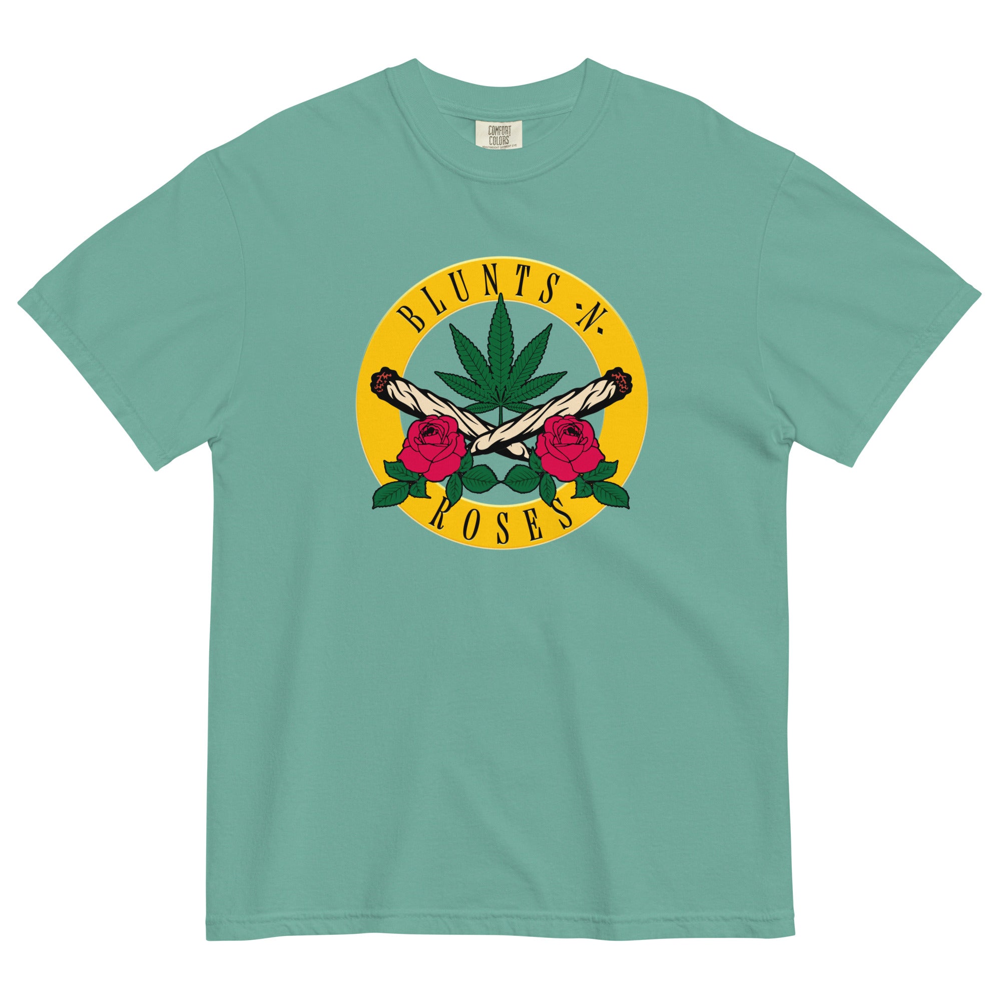 Blunts 'N Roses T-Shirt: Rock 'n Roll Weed Shirt | Magic Leaf Tees