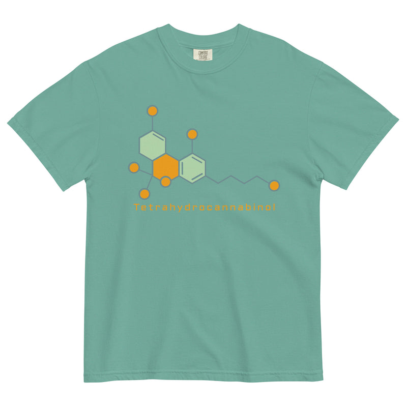 Colorful Abstract THC Molecule Cannabis T-Shirt: Stylish Science Apparel | Magic Leaf Tees