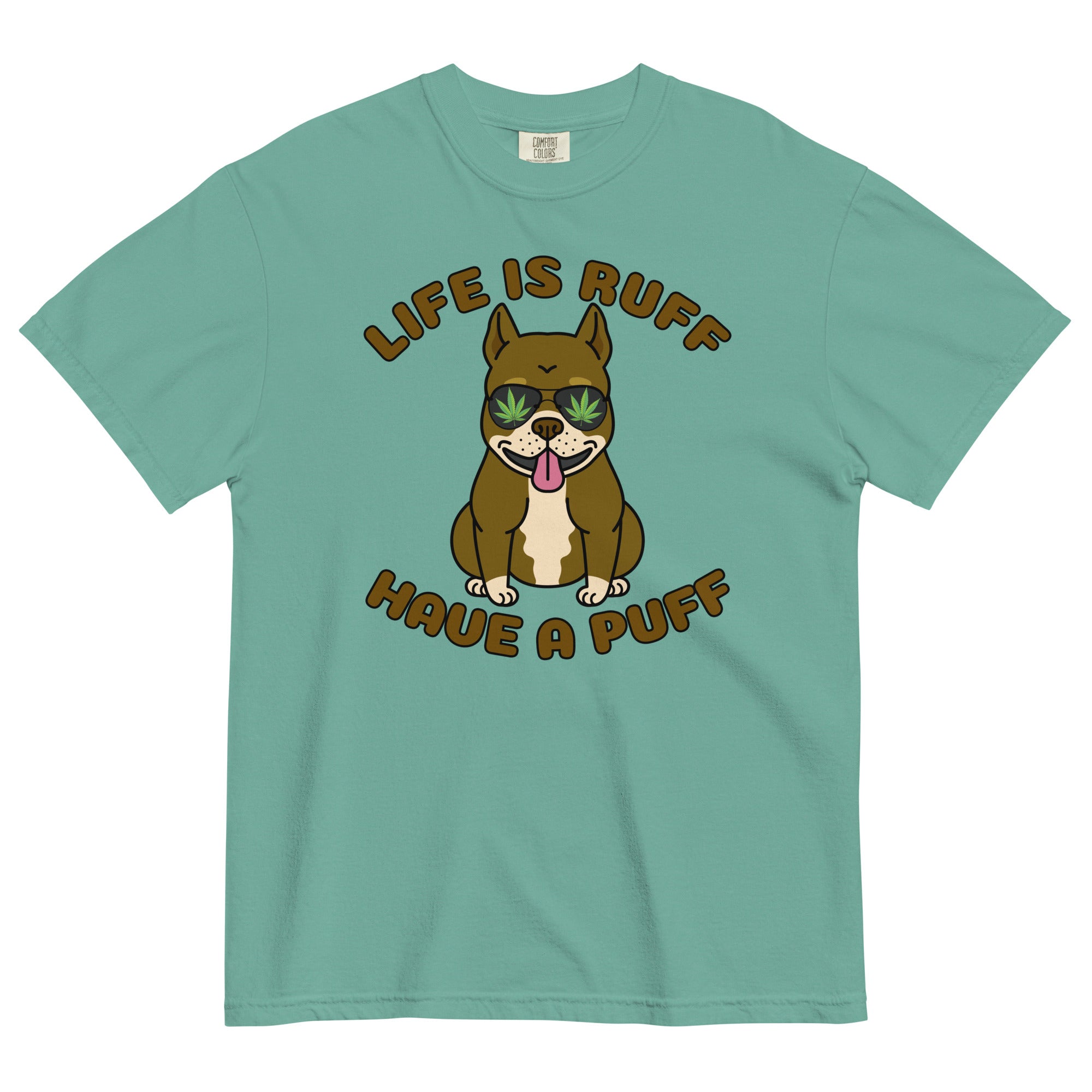 "Life Is Ruff, Have A Puff" Funny Weed Dog T-Shirt – Magic Leaf Tees