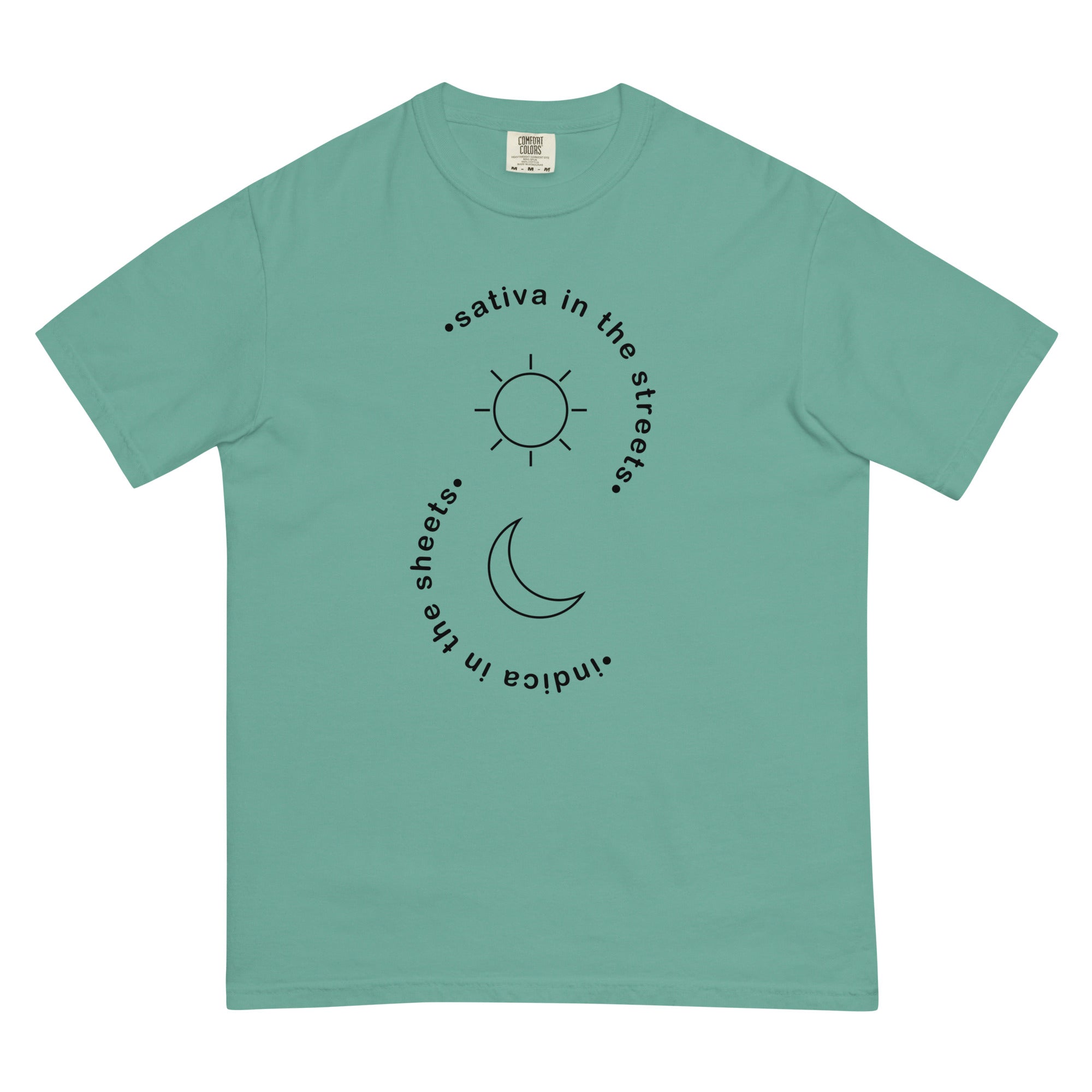 Sativa & Indica T-Shirt – Minimalist Weed Apparel | Magic Leaf Tees