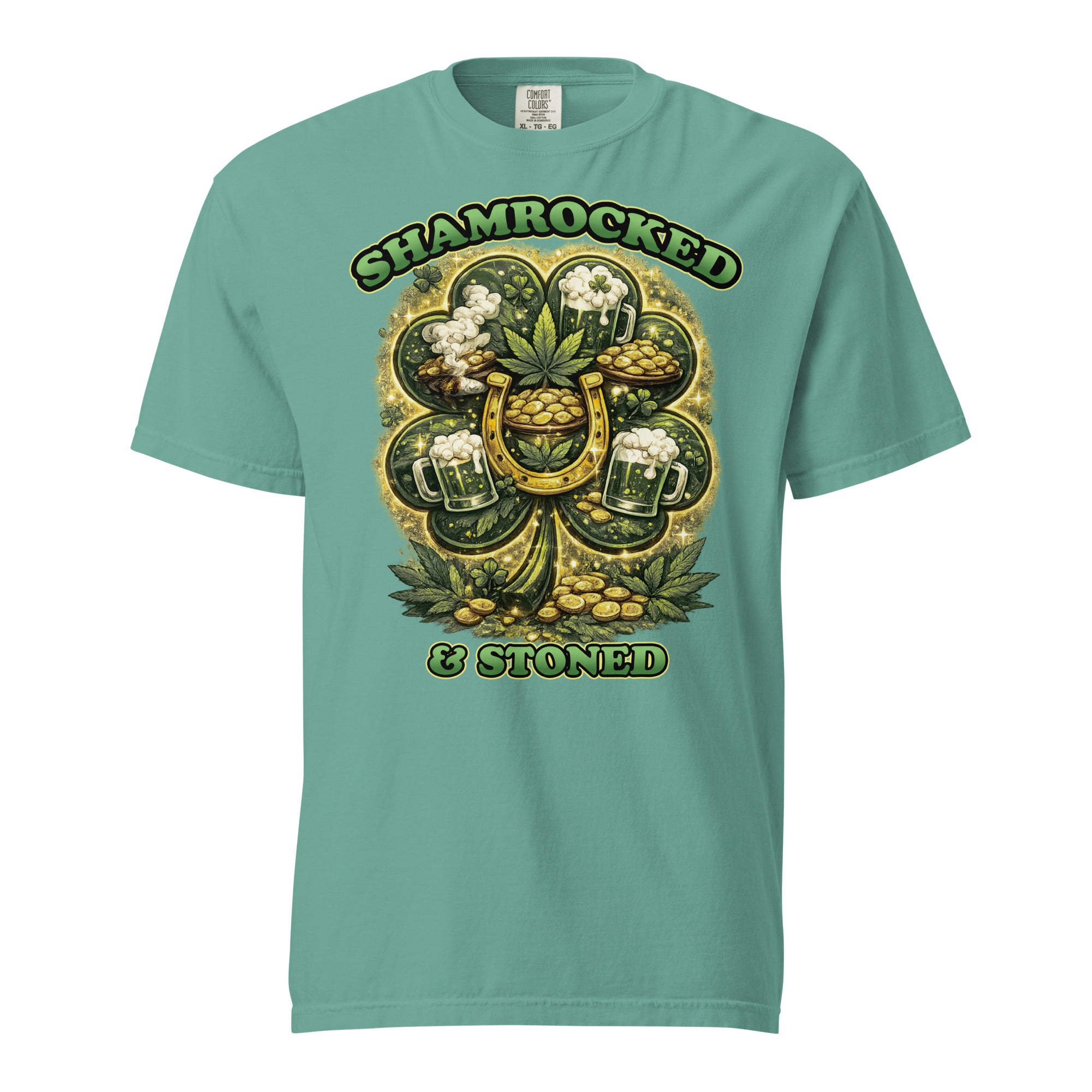 Shamrocked & Stoned St. Patrick’s Day Weed T-Shirt – Funny 420 Clover Shirt | Magic Leaf Tees