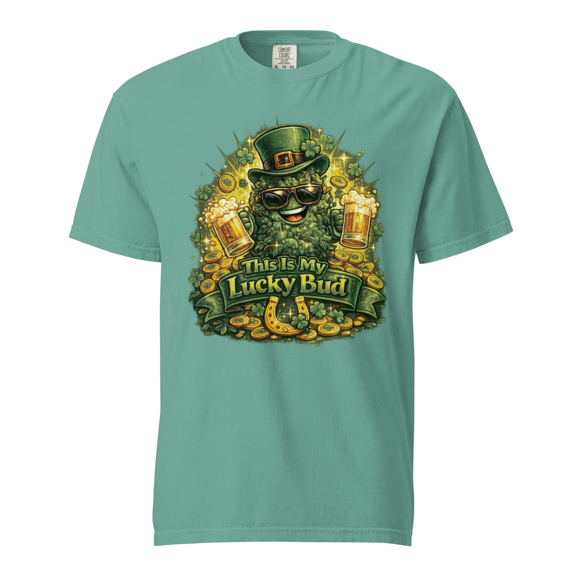 This Is My Lucky Bud T-Shirt – Funny St. Patrick’s Day Cannabis Shirt | Cool Weed Graphic Tee