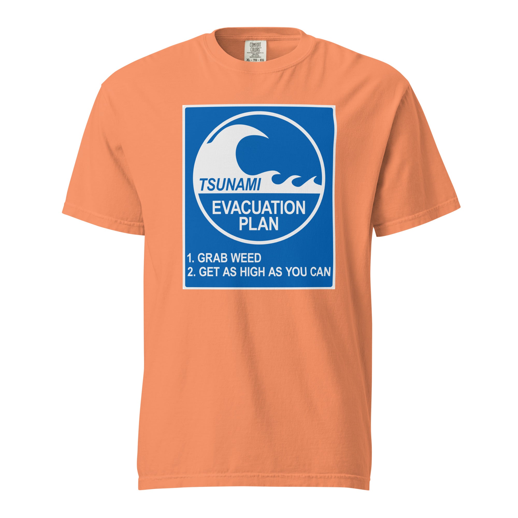 Tsunami Warning T-Shirt – Grab Weed & Get High | Funny Cannabis Apparel | Magic Leaf Tees