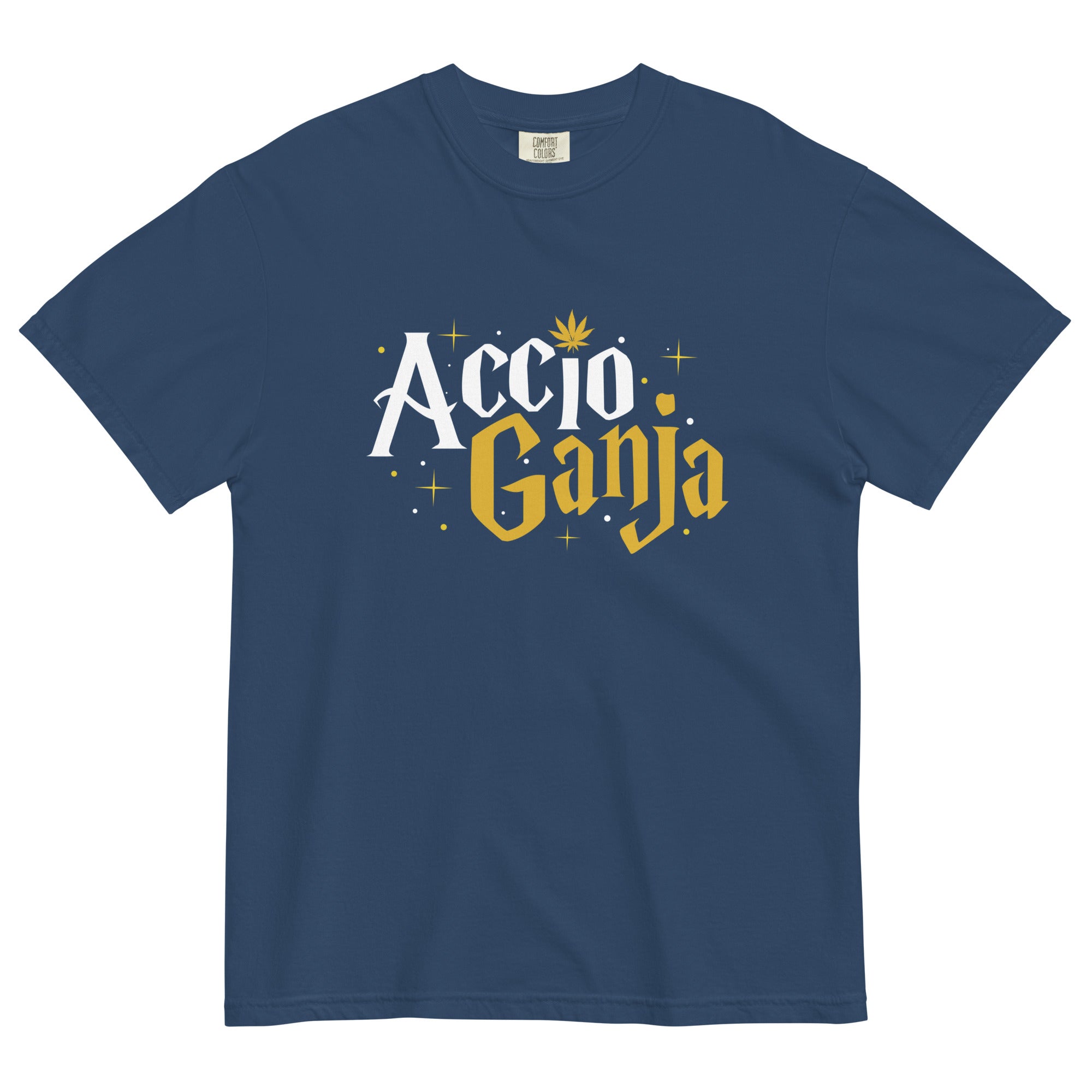 Accio Ganja Tee | Funny Magic Spell Cannabis Shirt | Funny Wizardry Fashion | Magic Leaf Tees