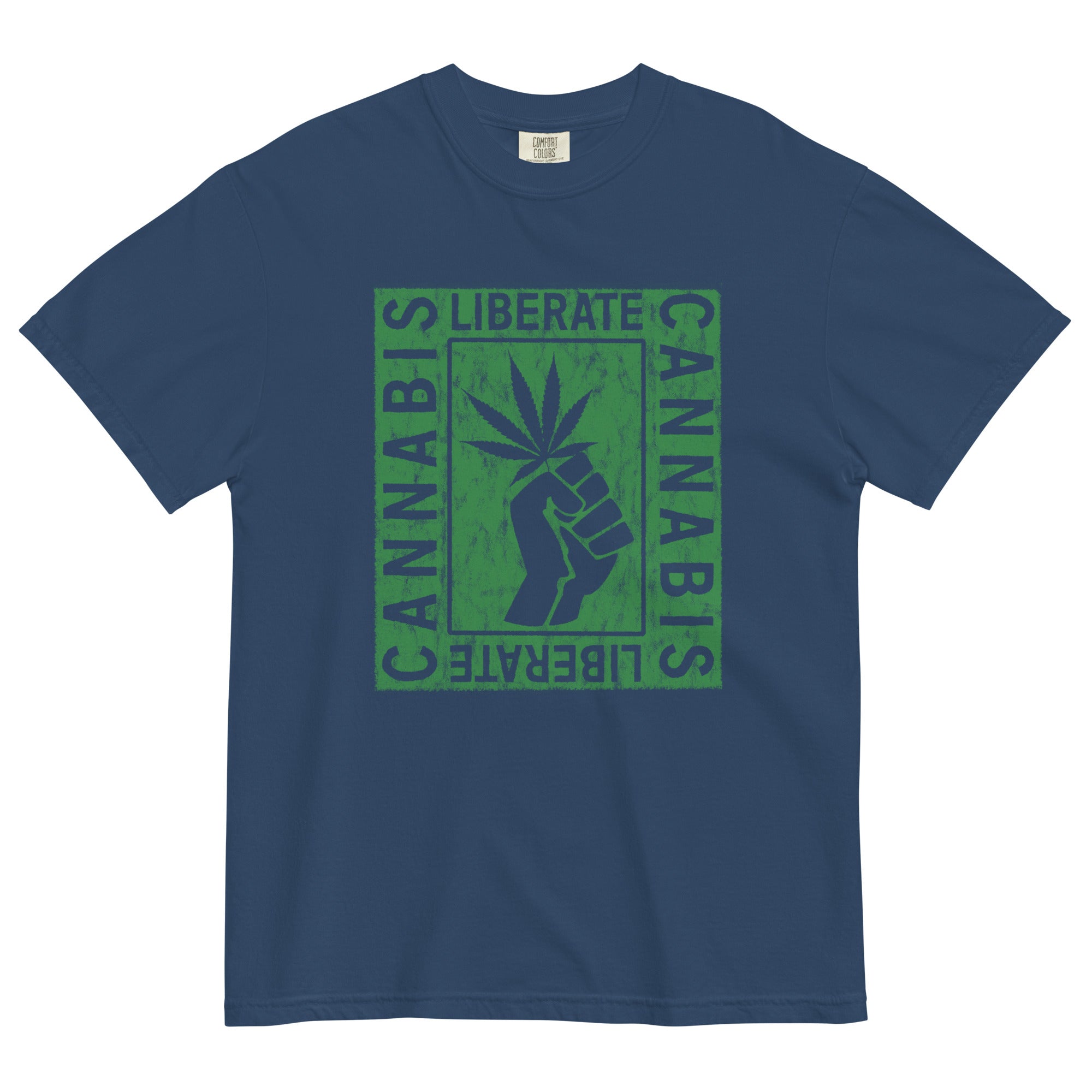 Liberate Cannabis Movement: Political Poster-Style Tee for Advocates of Marijuana Legalization! - Magic Leaf Tees