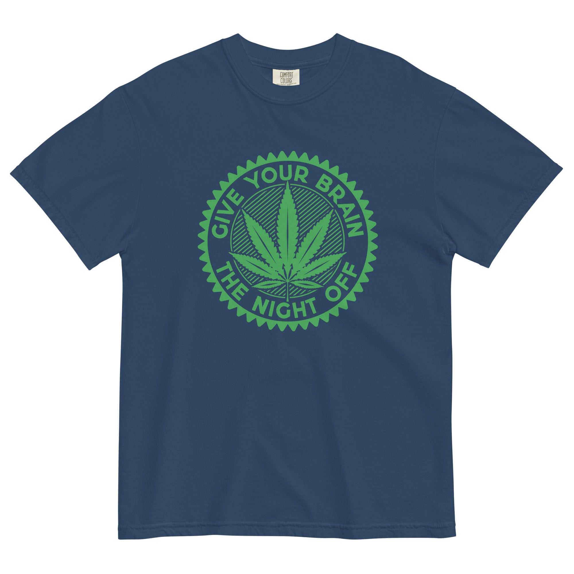 Give Your Brain The Night Off: Playful Weed-Inspired Tee for Relaxation and Chill Vibes! - Magic Leaf Tees 