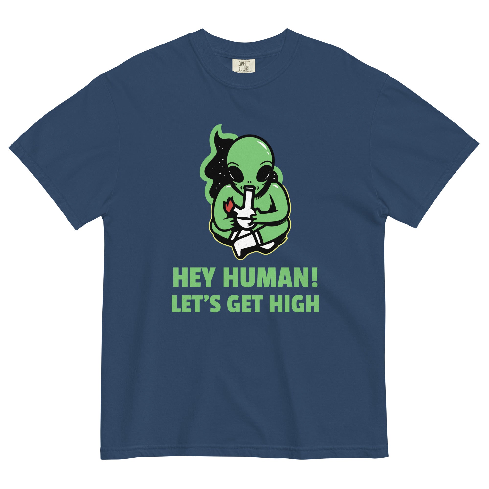 Interstellar High: Alien Smoking Bong Tee for Cosmic Cannabis Adventures! - Magic Leaf Tees