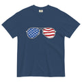 High Vibes and Starry Eyes: American Flag Sunglasses with Pot Leaves Tee - Magic Leaf Tees