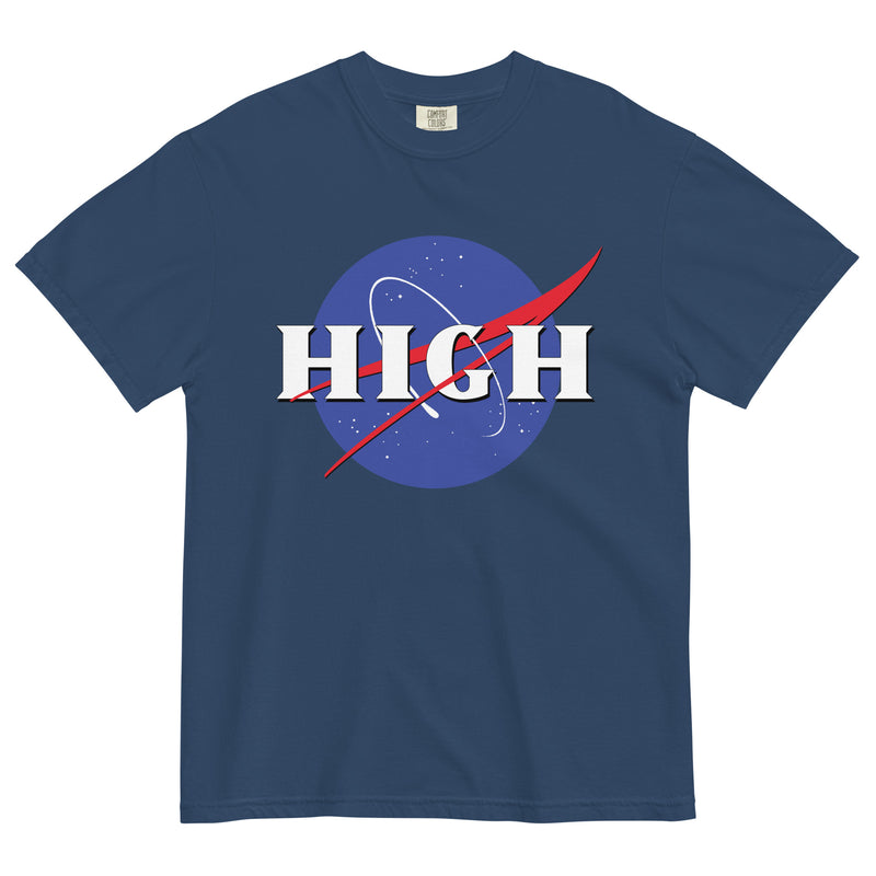 High: Cannabis Tee for Elevated Space Exploration! - Magic Leaf Tees