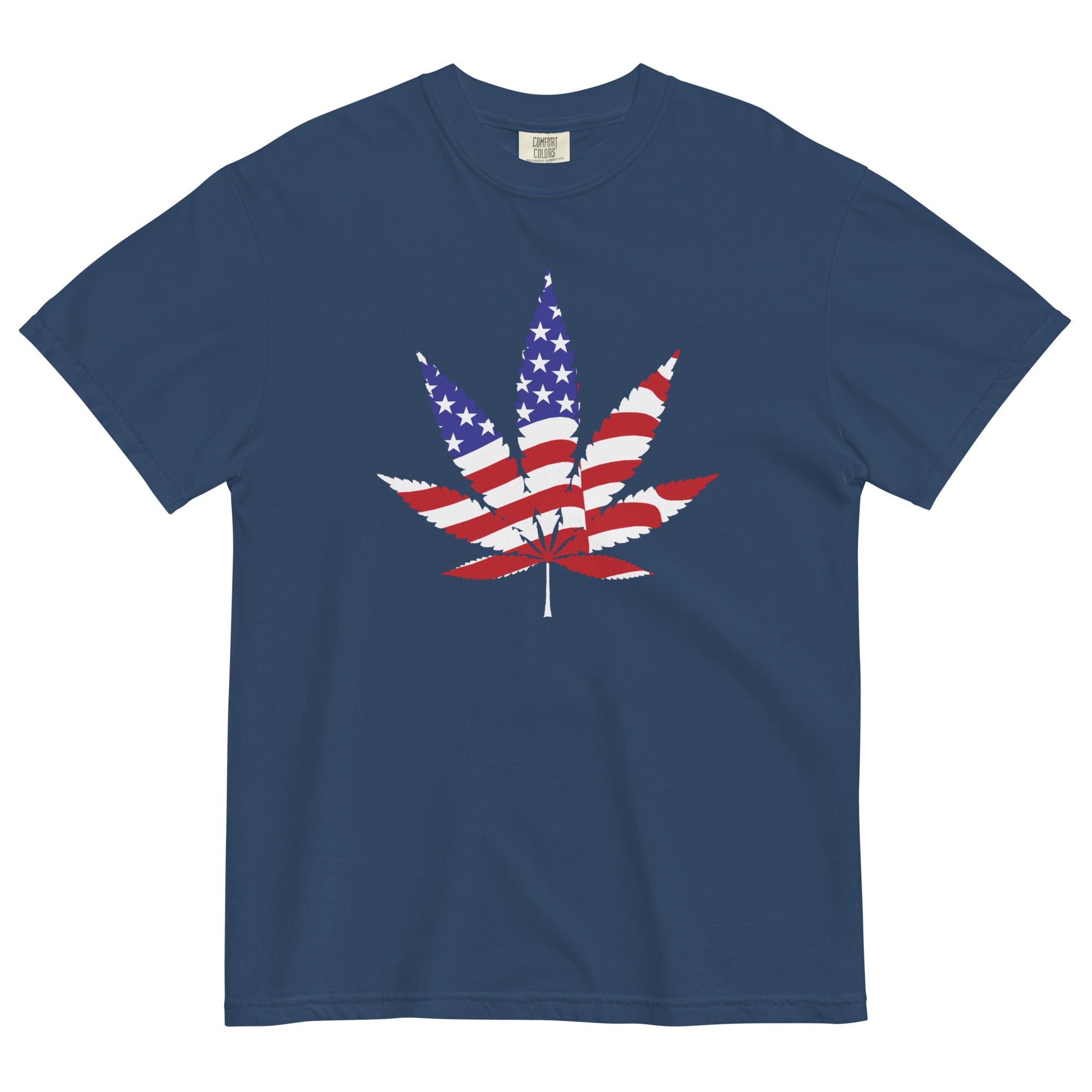 Weed Leaf USA Flag T-Shirt | Patriotic Cannabis Apparel | Magic Leaf Tees