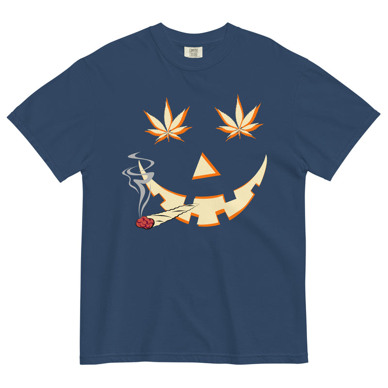 Halloween Cannabis Jack O' Lantern T-Shirt | Spooky Weed Apparel | Magic Leaf Tees