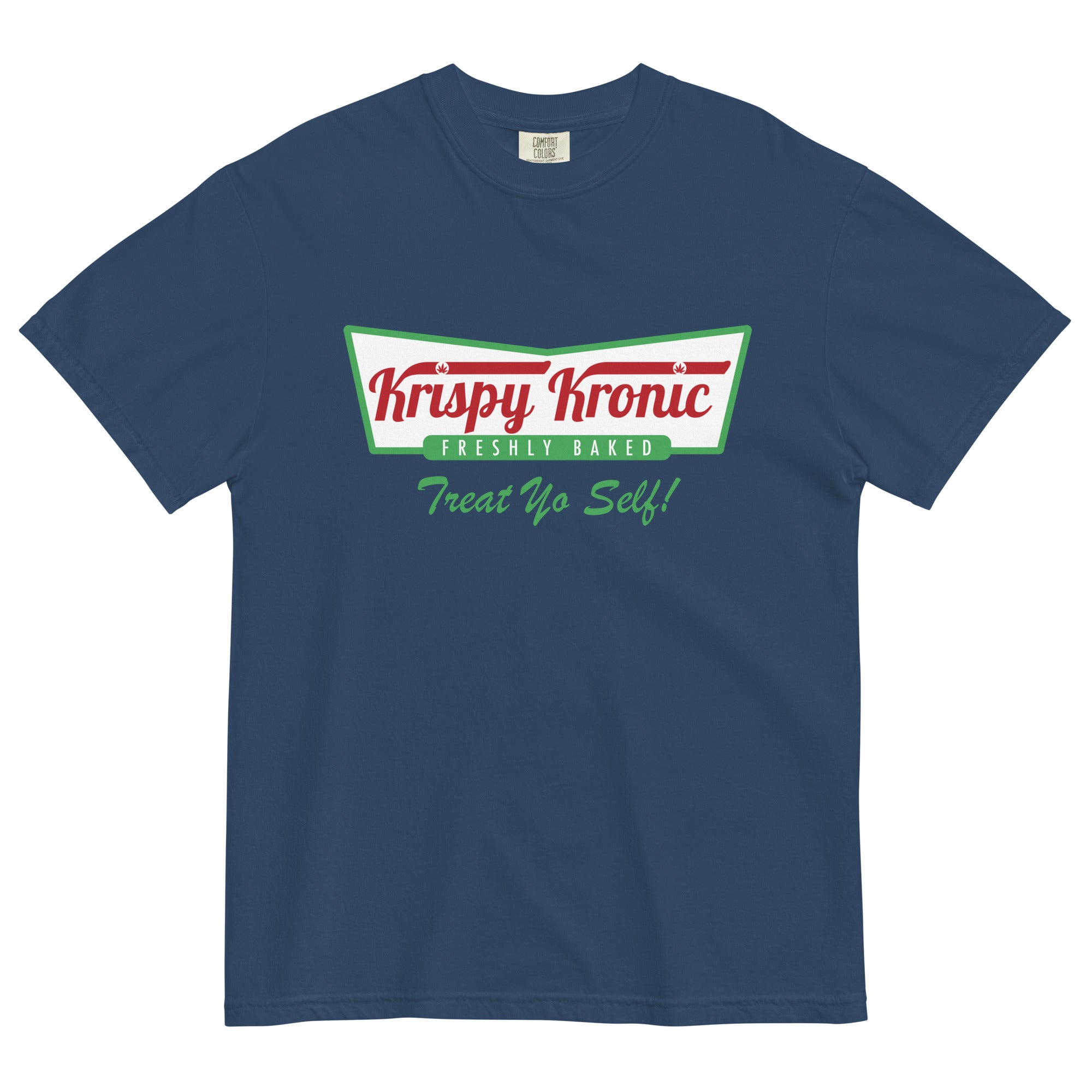 Krispy Kronic Treat Yo' Self T-Shirt – Funny Weed-Themed Apparel for Cannabis and Doughnut Lovers | Magic Leaf Tees