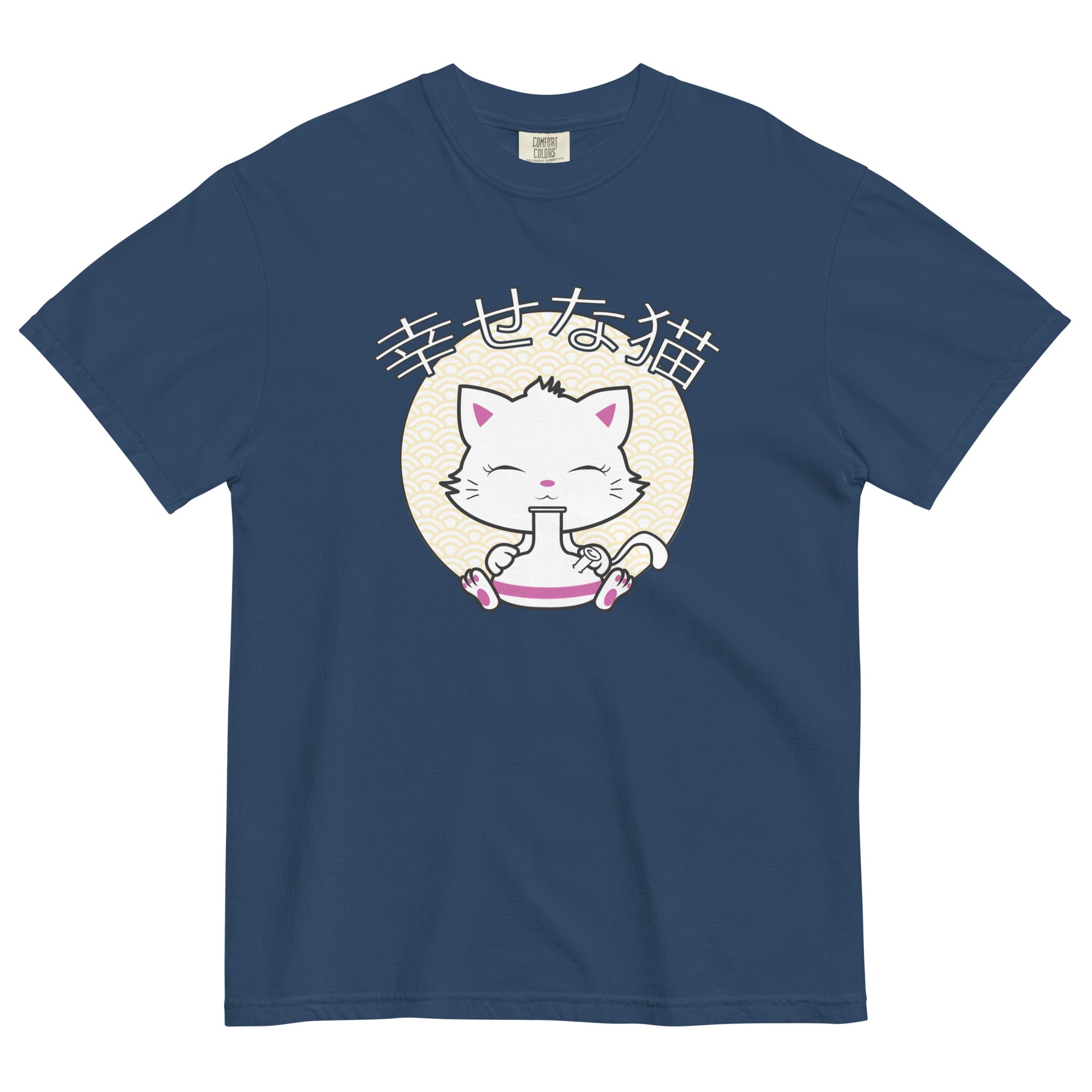 "Kawaii Happy Cat with Bong" Japanese Weed T-Shirt – Magic Leaf Tees