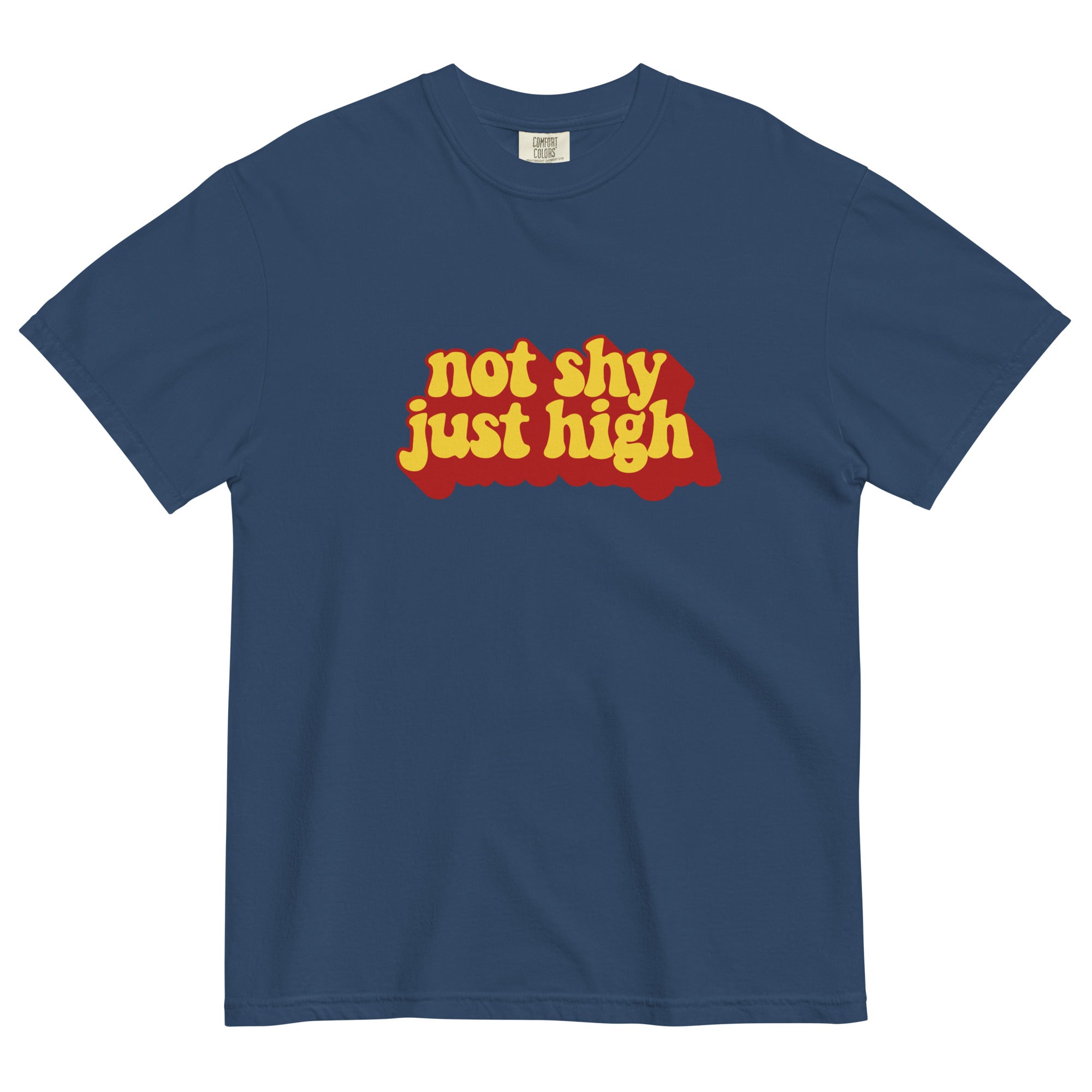 "Not Shy, Just High" Funny Weed T-Shirt – Magic Leaf Tees