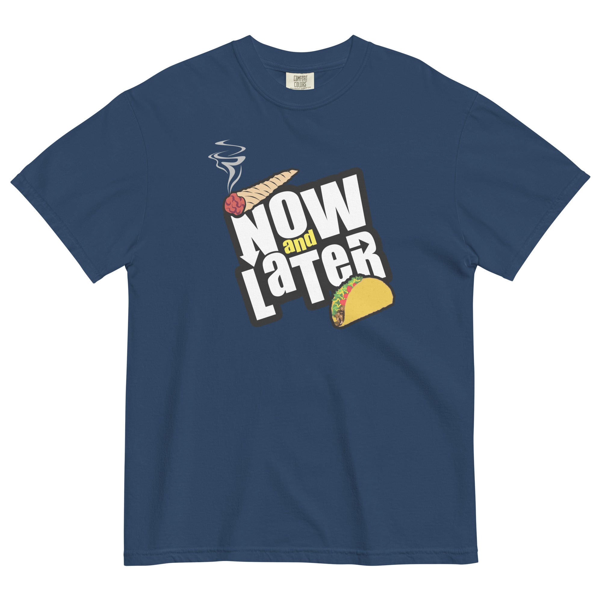 "Now & Later: Taco & Joint Edition" Funny Weed T-Shirt – Magic Leaf Tees