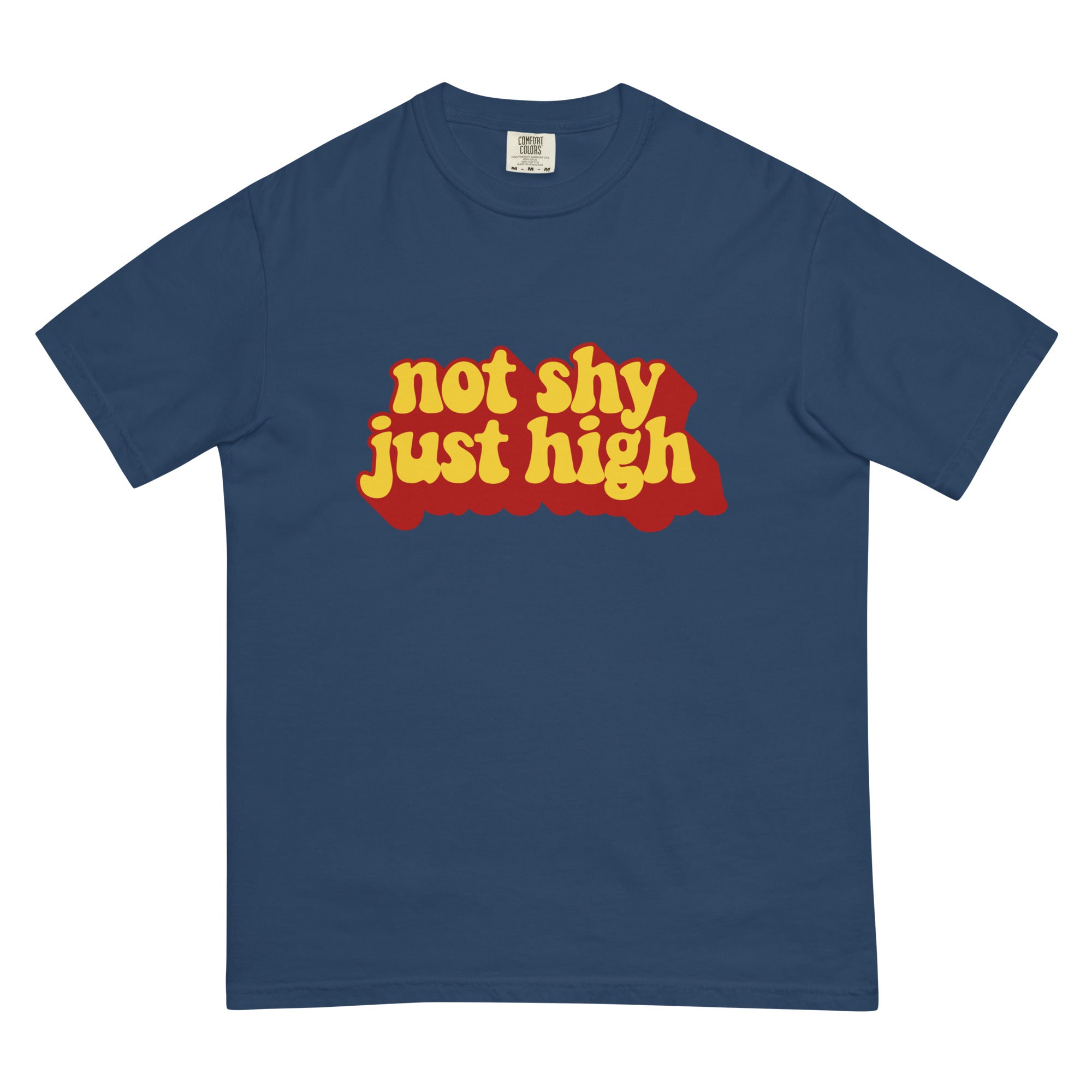 "Not Shy, Just High" Funny Weed T-Shirt – Magic Leaf Tees