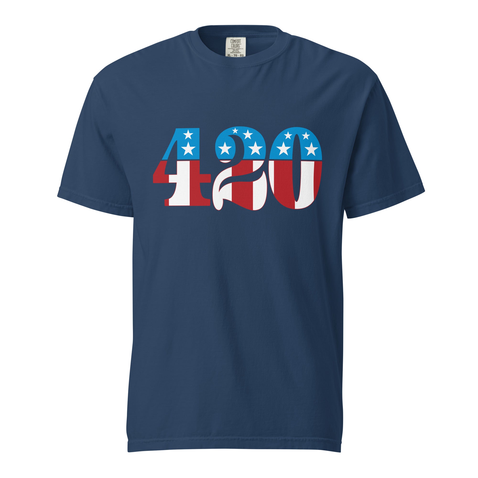 Patriotic 420 T-Shirt – Red, White & Blue Weed Apparel | Magic Leaf Tees