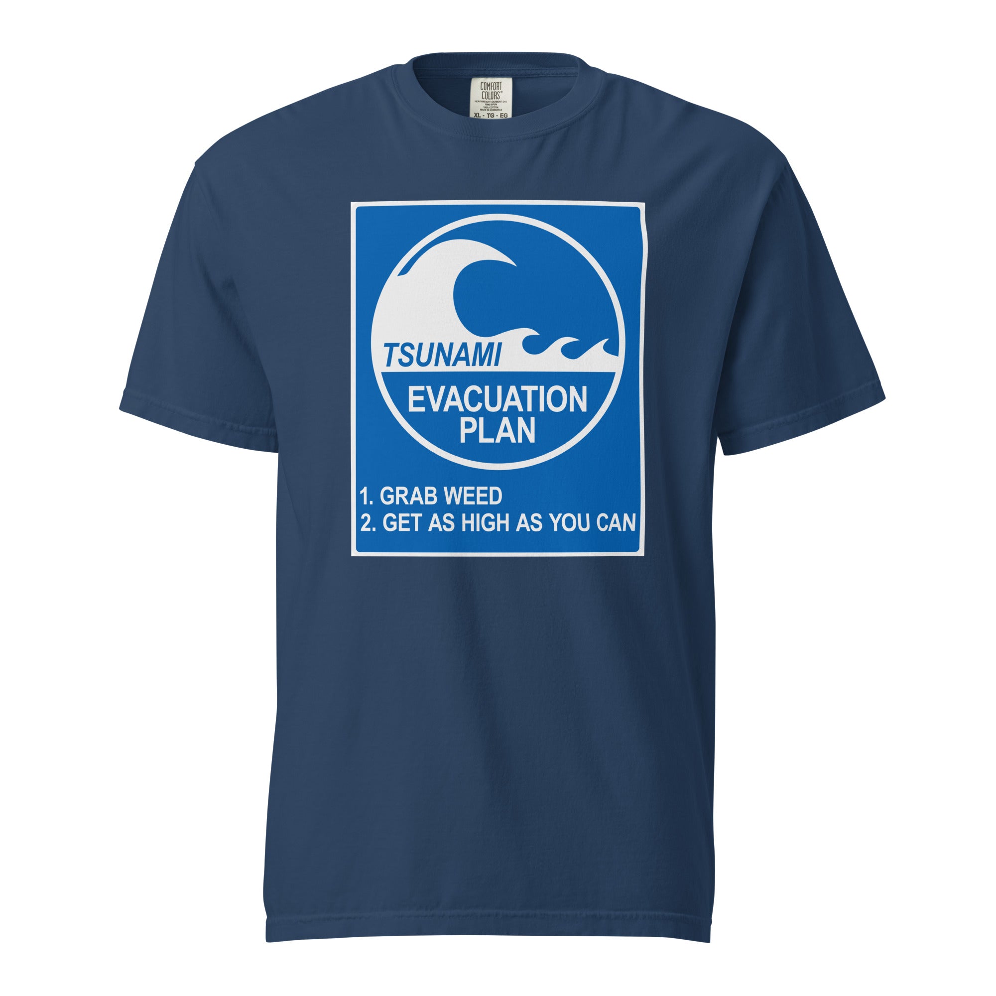 Tsunami Warning T-Shirt – Grab Weed & Get High | Funny Cannabis Apparel | Magic Leaf Tees