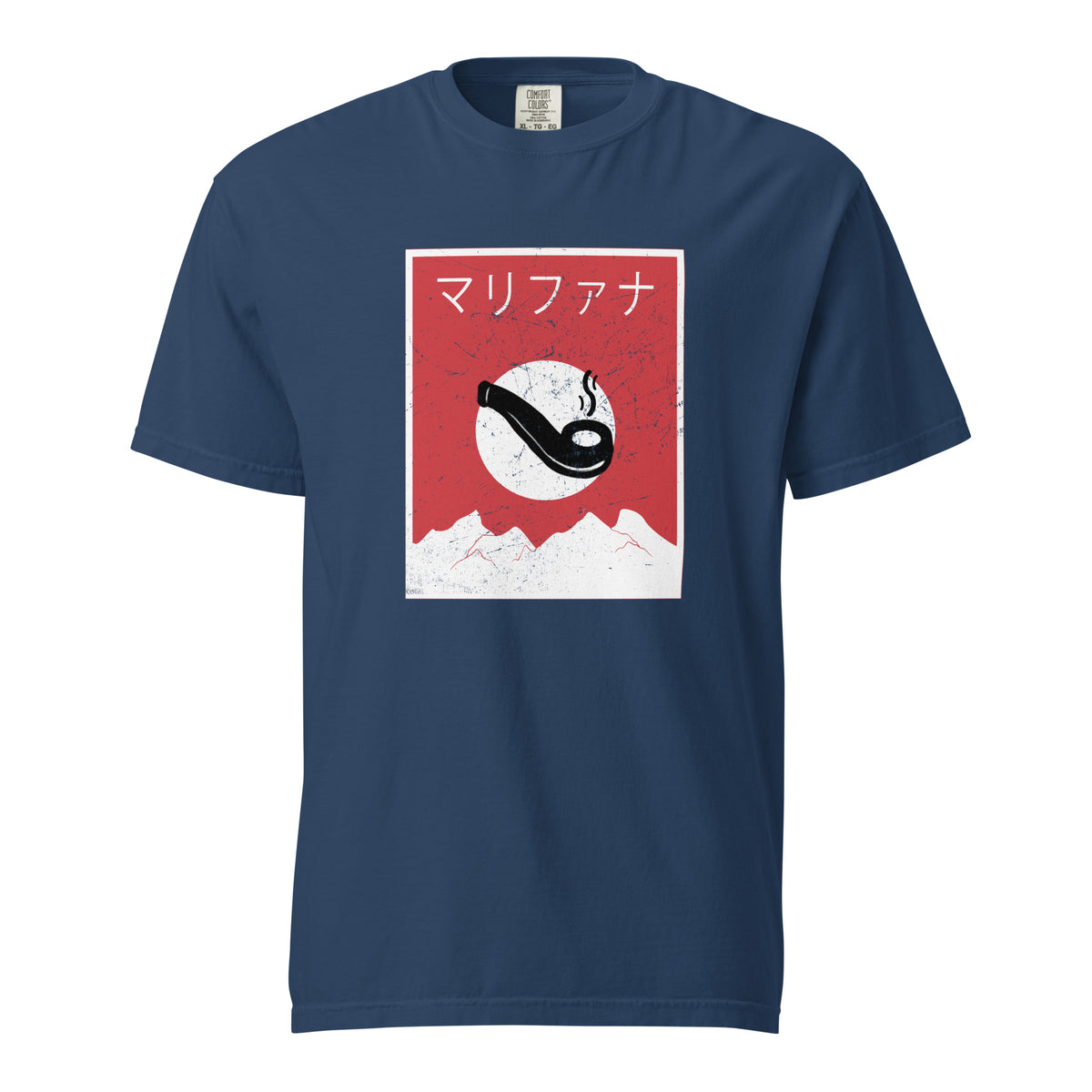 Vintage Japanese Cannabis T-Shirt | Minimalist Hash Pipe Design 