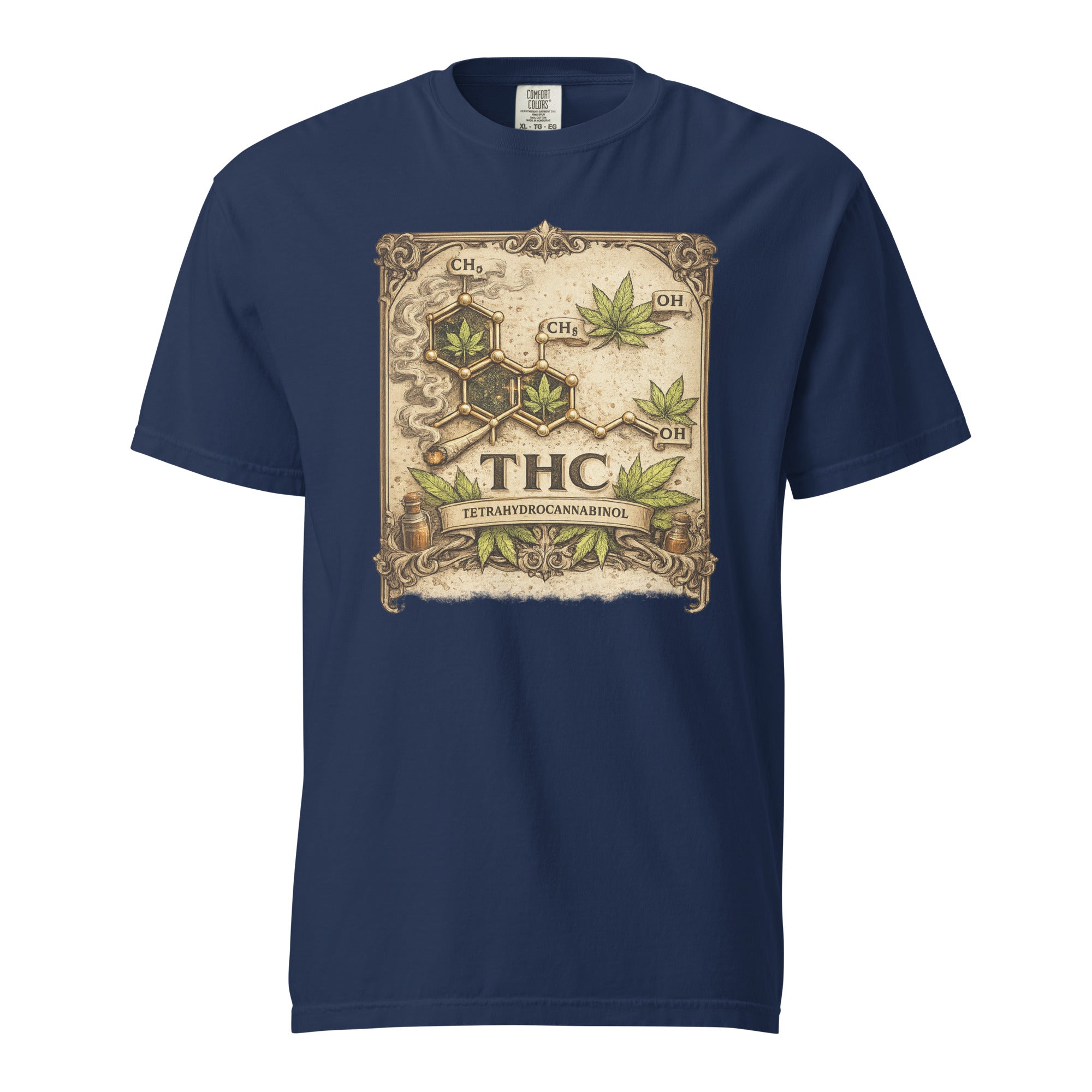 Vintage THC Molecule T-Shirt – 1920s Apothecary Cannabis Science Tee | Magic Leaf Tees