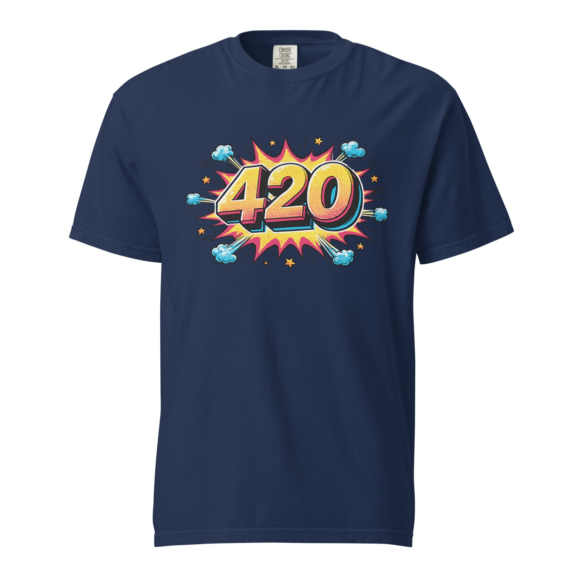 Pop Art 420 T-Shirt – Retro Comic Style Cannabis Graphic Tee | Riso Print Inspired Streetwear | Magic Leaf Tees