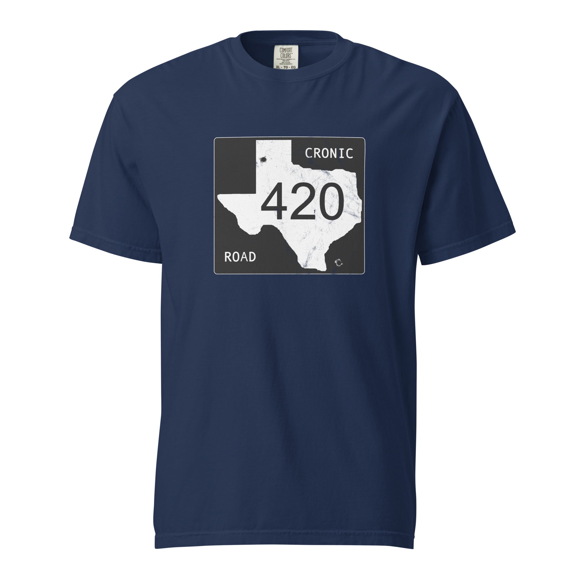 420 Cronic Road Texas Highway Sign T-Shirt | Funny Cannabis Road Sign Graphic Tee | Magic Leaf Tees