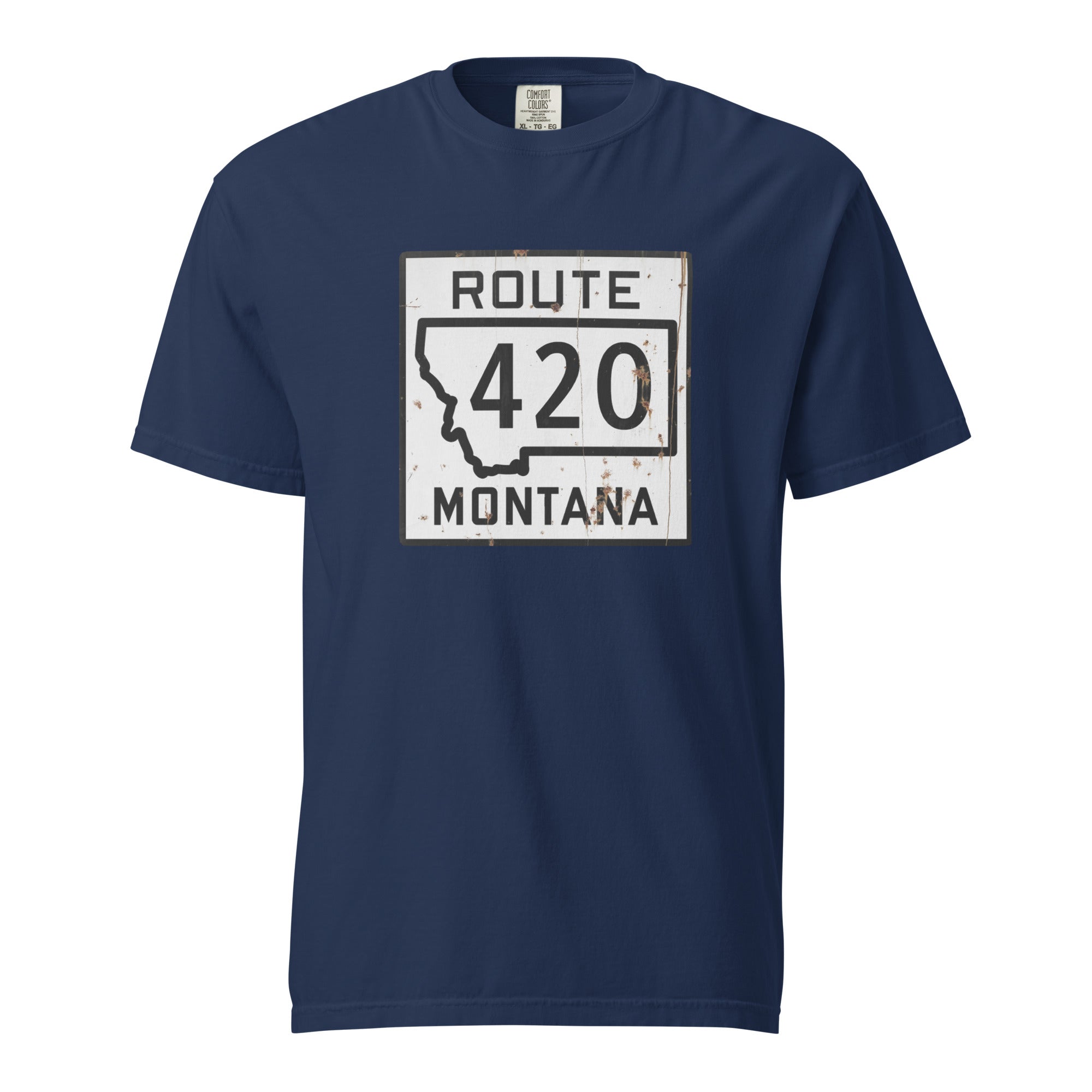 Vintage Montana Route 420 Weed Shirt | Distressed Highway Sign T-Shirt