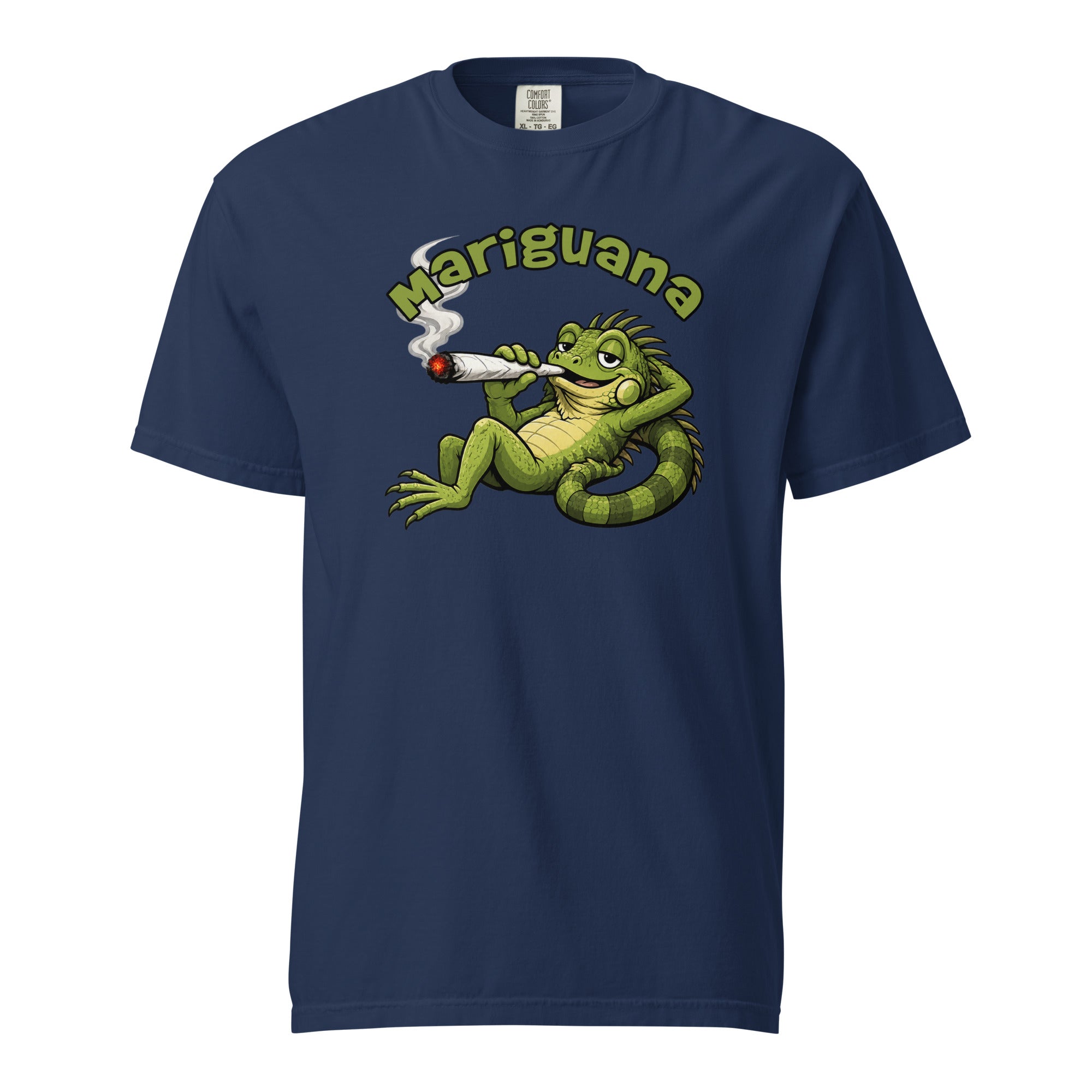Mariguana Iguana T-Shirt, Funny Stoner Lizard Graphic Tee, Cannabis Humor Shirt, 420 Weed Joke Gift, Magic Leaf Tees