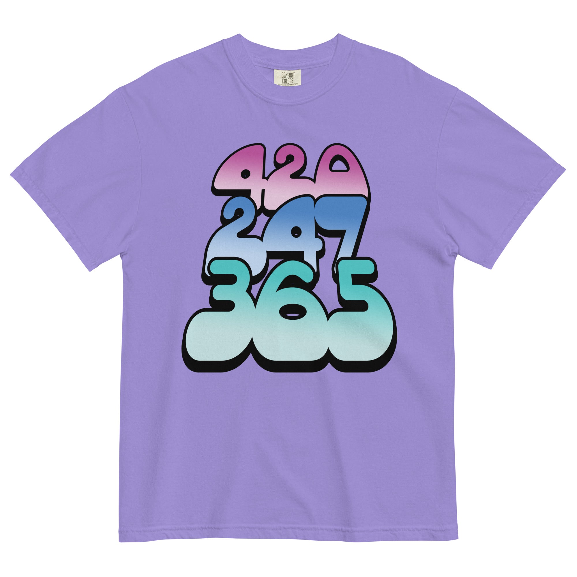 420 247 365 Tee | 60s Inspired Cannabis Shirt | Hippie Style Weed Enthusiast Apparel | Magic Leaf Tees