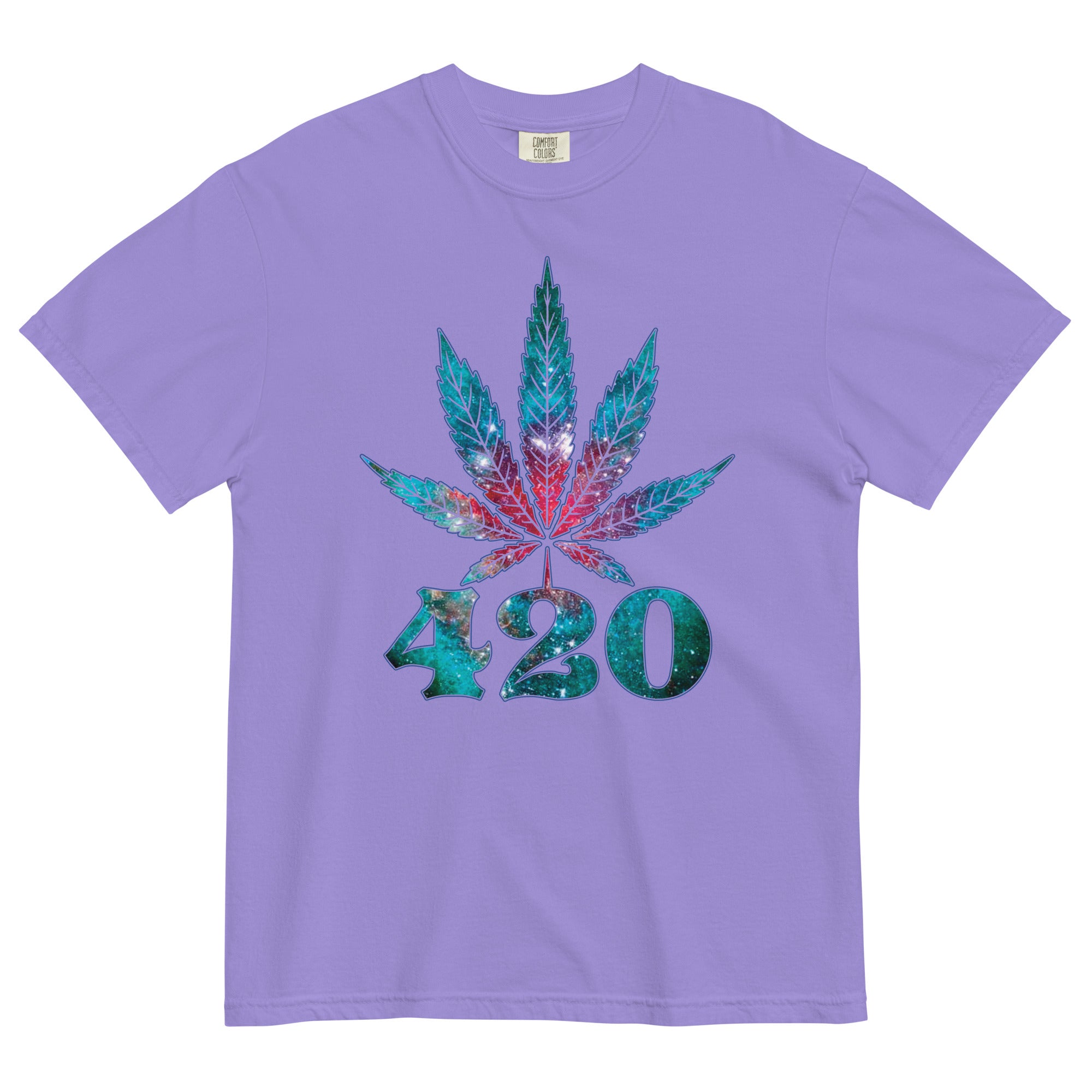 Nebula 420 Tee | Nerdy Trippy Cannabis Shirt | Galactic Weed