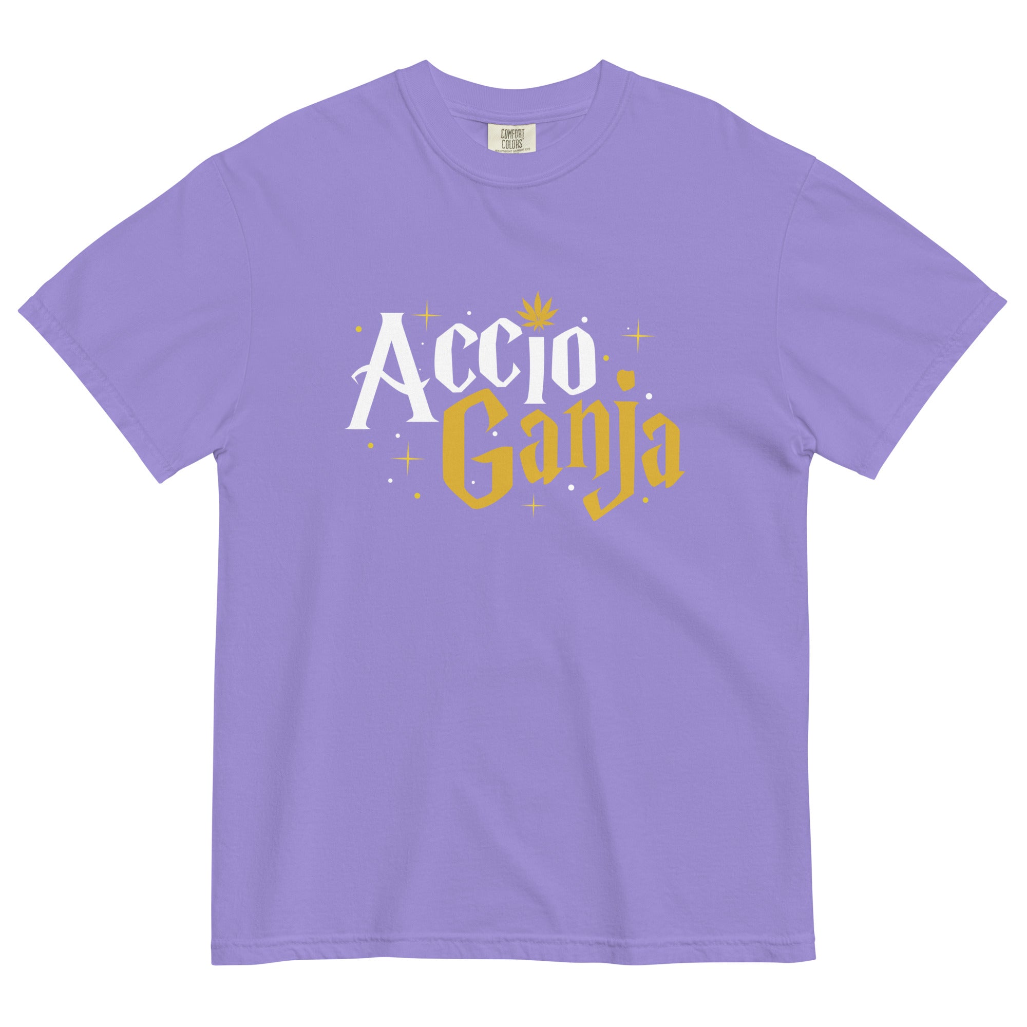 Accio Ganja Tee | Funny Magic Spell Cannabis Shirt | Funny Wizardry Fashion | Magic Leaf Tees