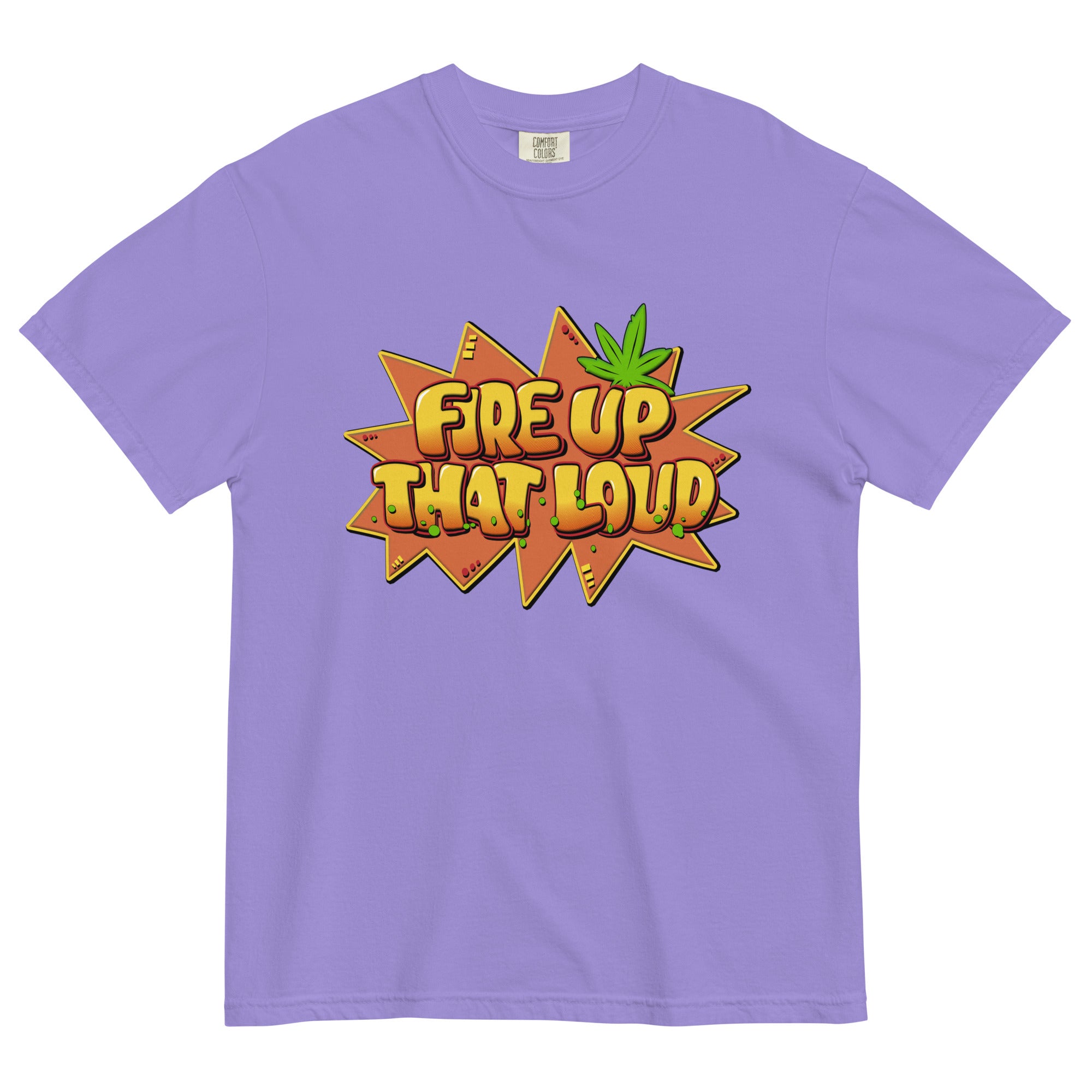 Fire Up That Loud Graffiti Tee | Urban Cannabis Shirt | Bold Weed Expression | Magic Leaf Tees